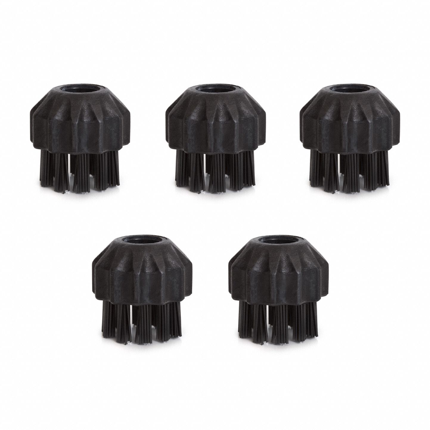 Round Brush: Round Brush, Nylon/Plastic, 1 in Bristle Dia, 1 1/4 in Bristle Lg