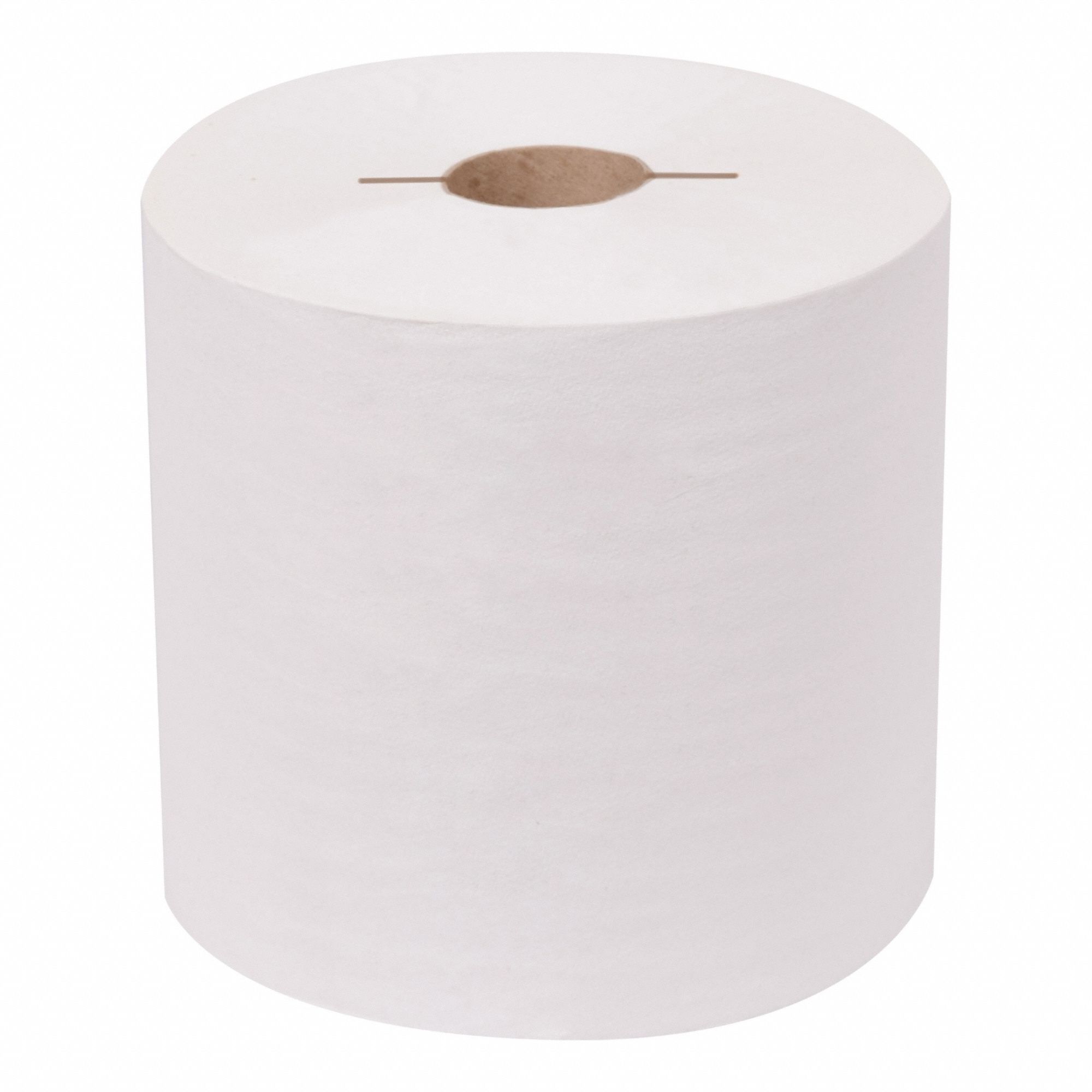 Paper Towel Roll: White, 7 7/16 in Roll Wd, 800 ft Roll Lg, Continuous Sheet Lg, H71, 6 PK