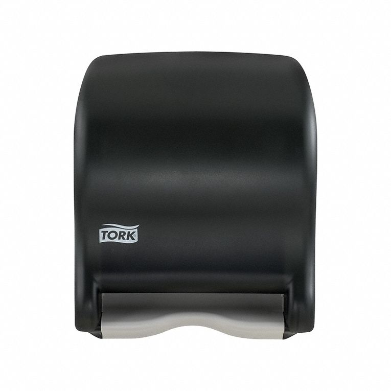 Paper Towel Dispenser: Hardwound, 7 7/8 in Paper Towel Wd, 1-7/8 in, Plastic, Black, H21