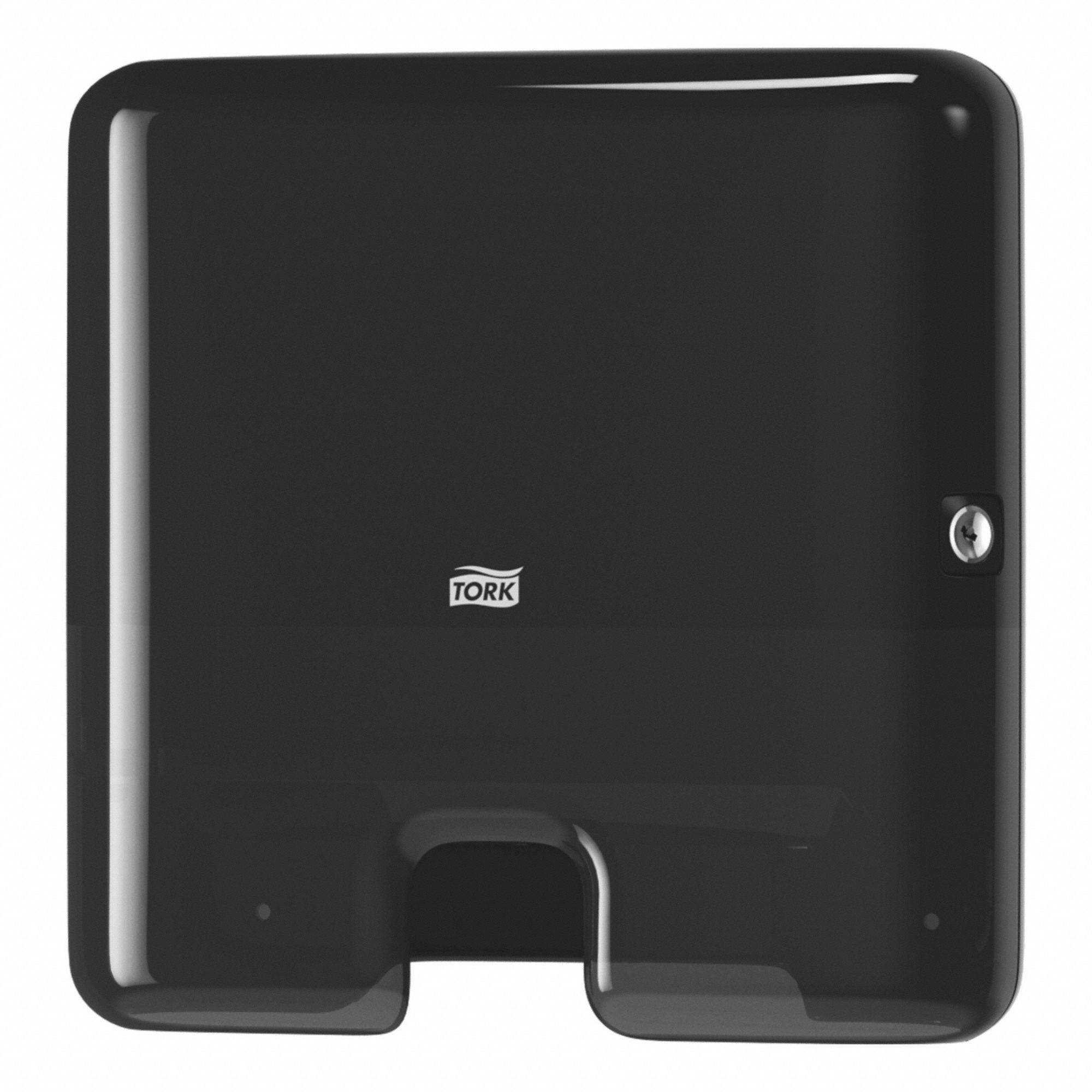 Paper Towel Dispenser: Multifold, 8 3/8 in Paper Towel Wd, Not a Roll, Plastic, Black