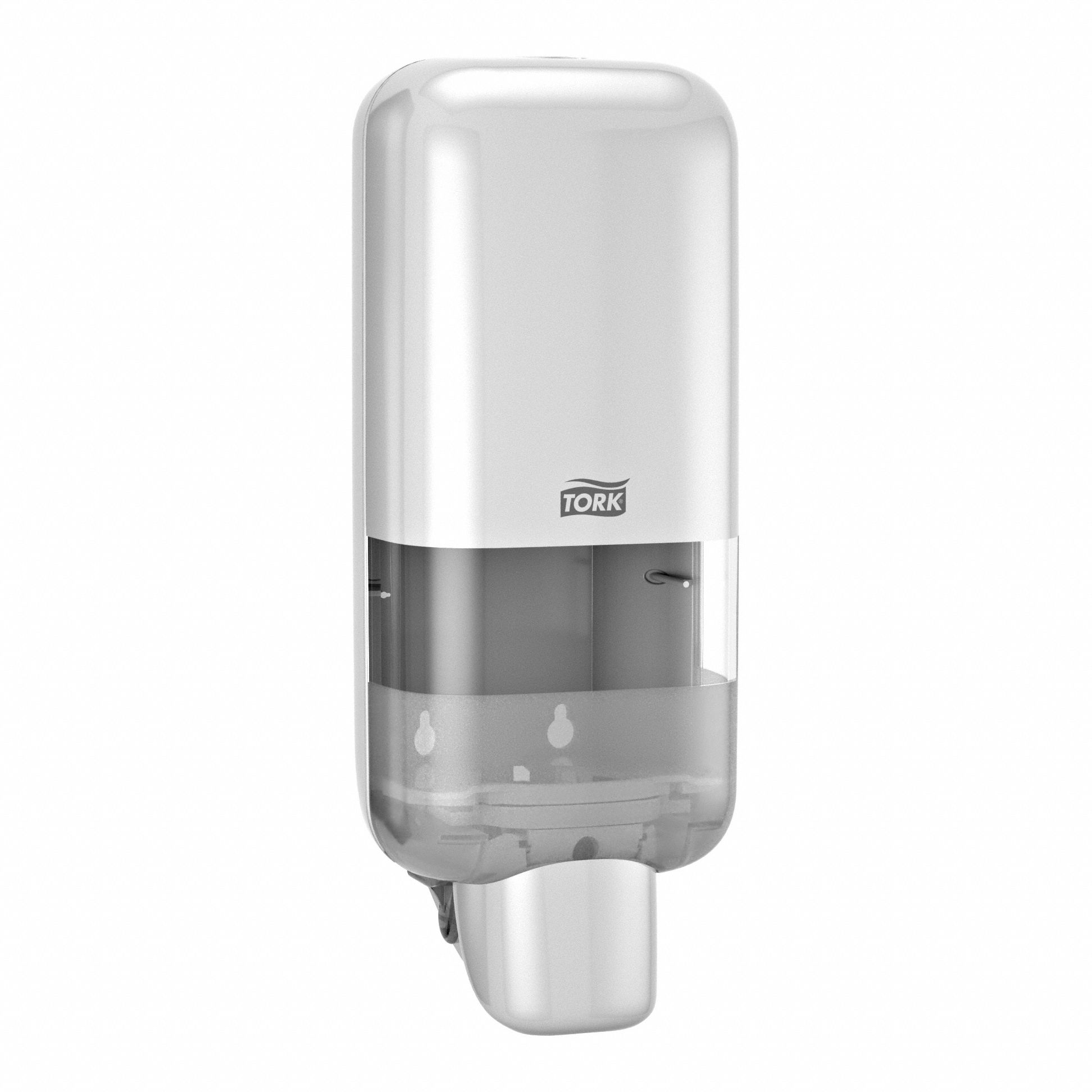 Soap/Sanitizer Dispenser: Manual, 1, 000 mL Refill Size, Foam/Liquid, White, Glossy, S4