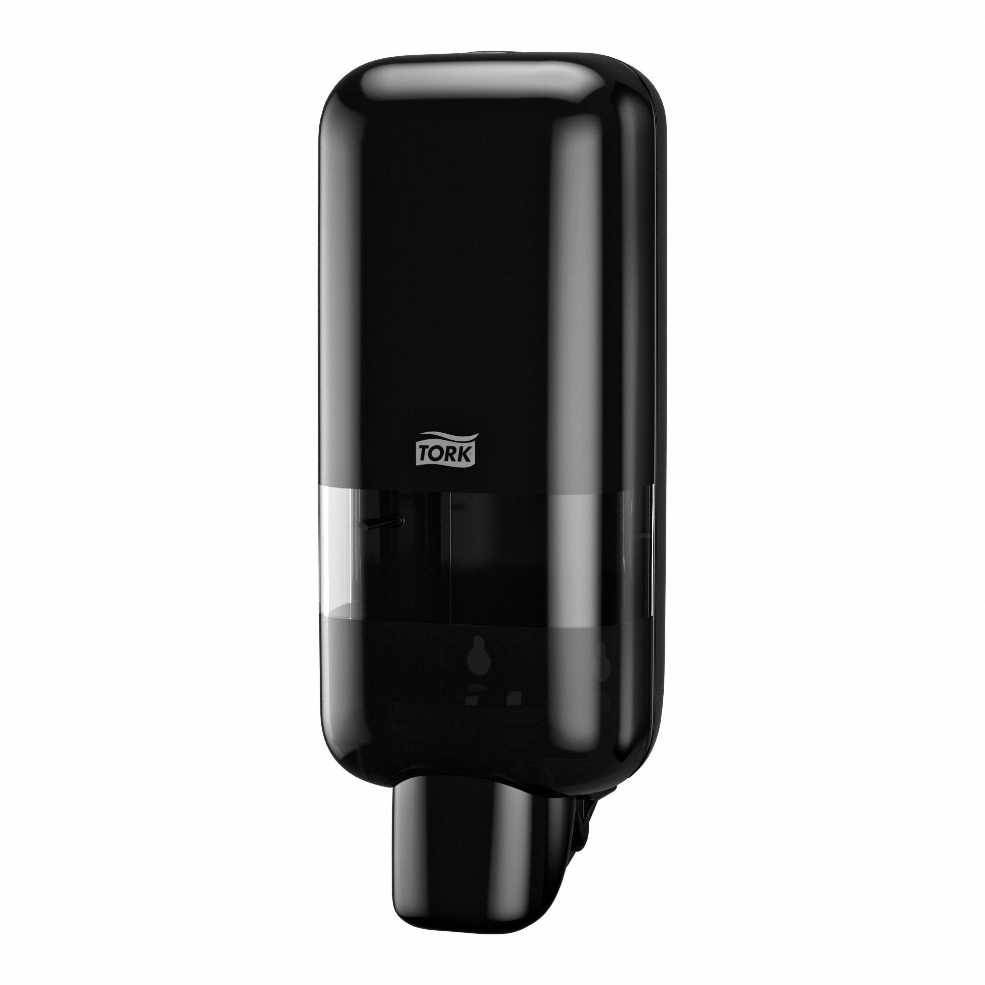 Soap/Sanitizer Dispenser: Manual, 1, 000 mL Refill Size, Foam/Liquid, Black, Glossy, S4, Plastic