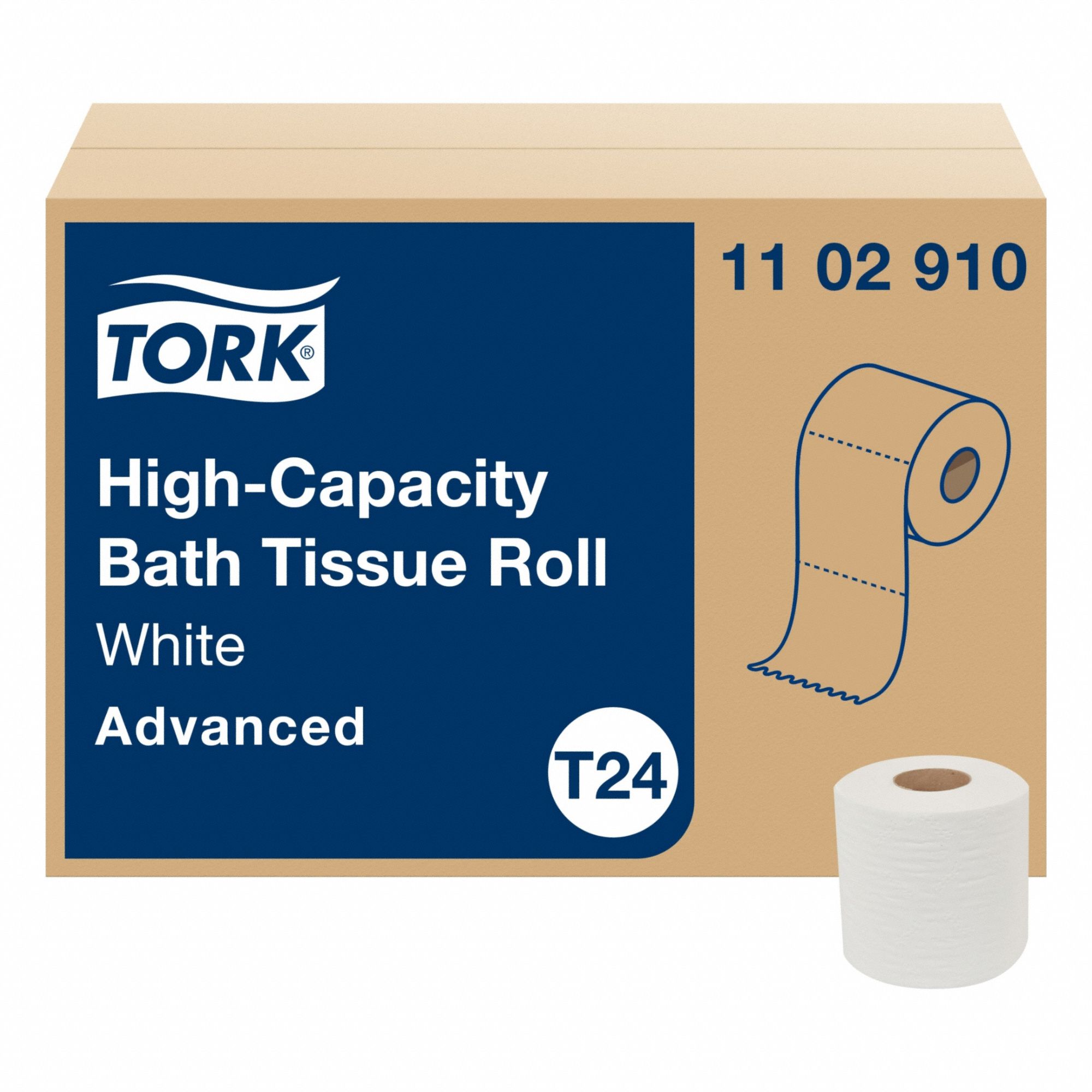 Toilet Paper Roll, Universal, White, PK36