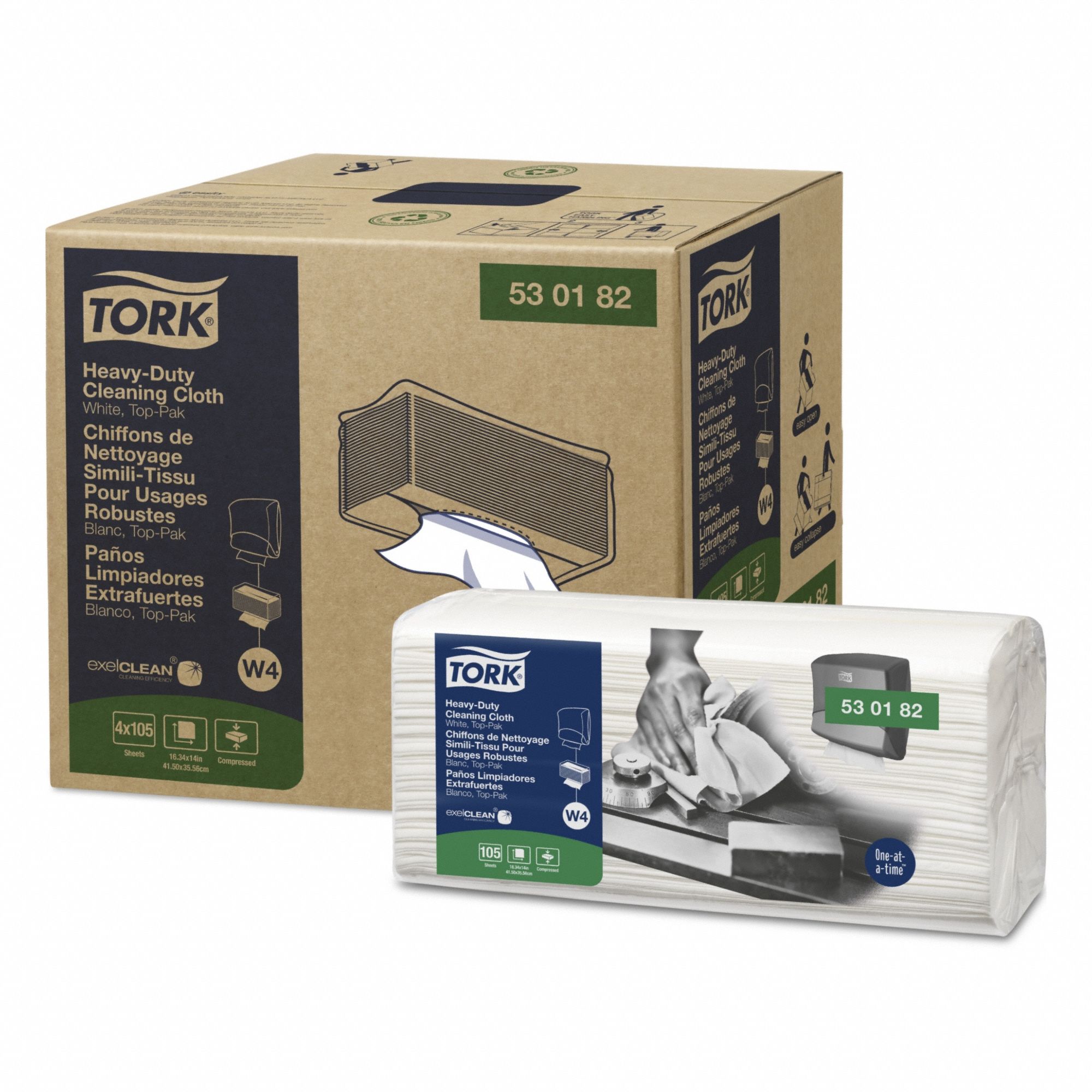 Dry Wipe, Heavy, White, PK4