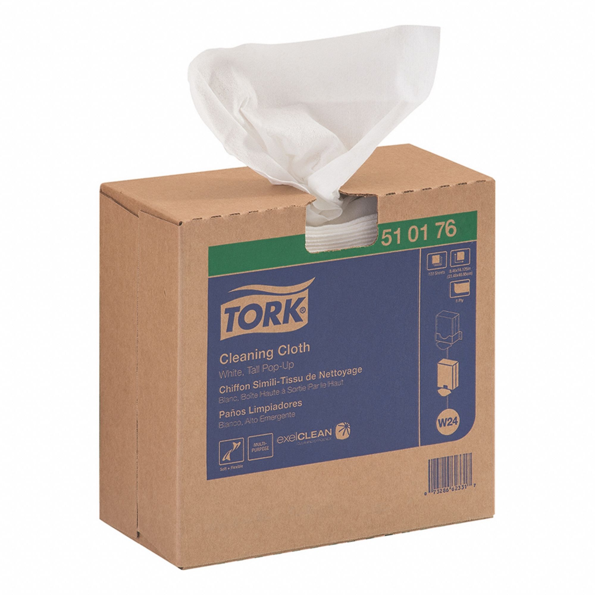 Dry Wipe, Moderate, White, PK10