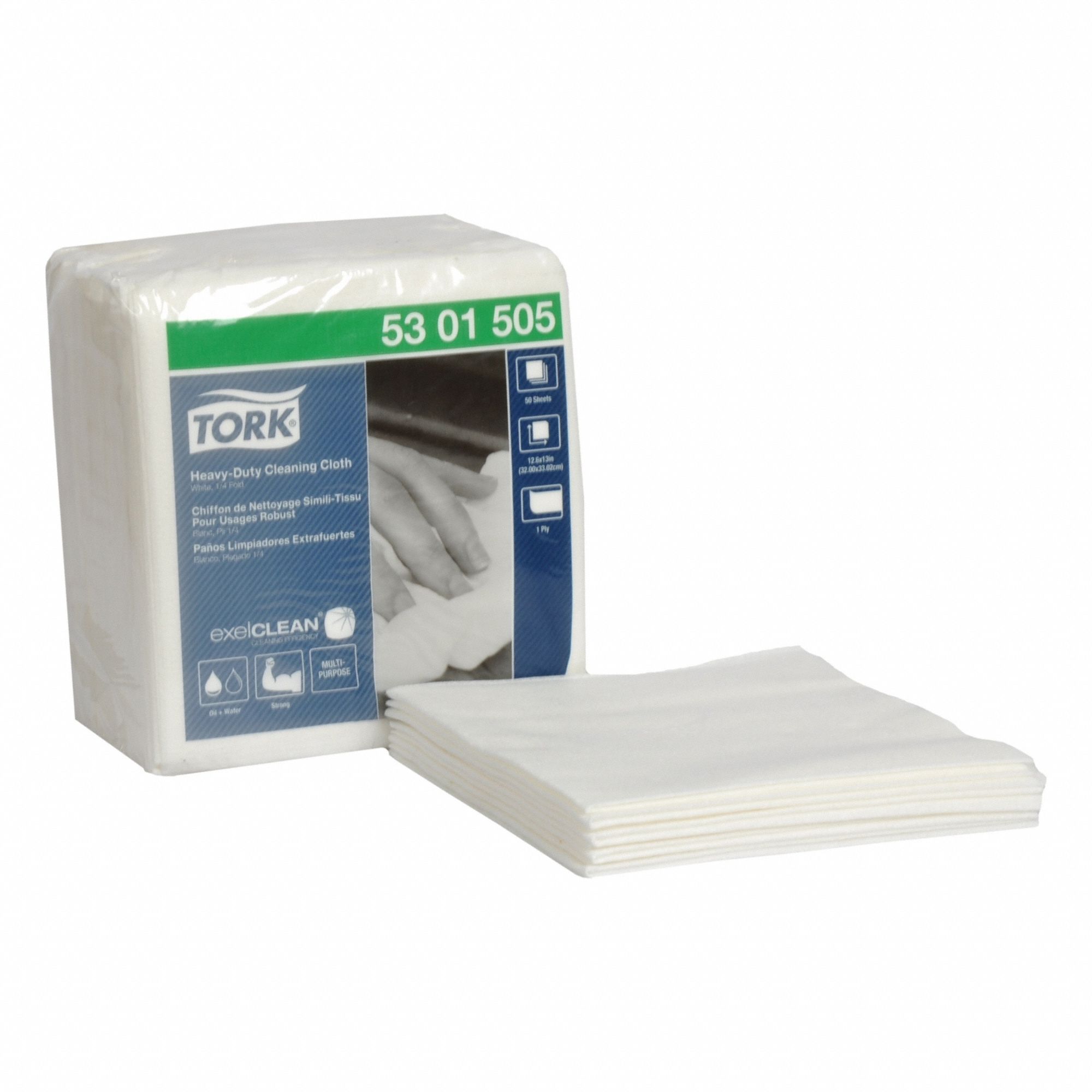 Dry Wipe, Heavy, White, PK6