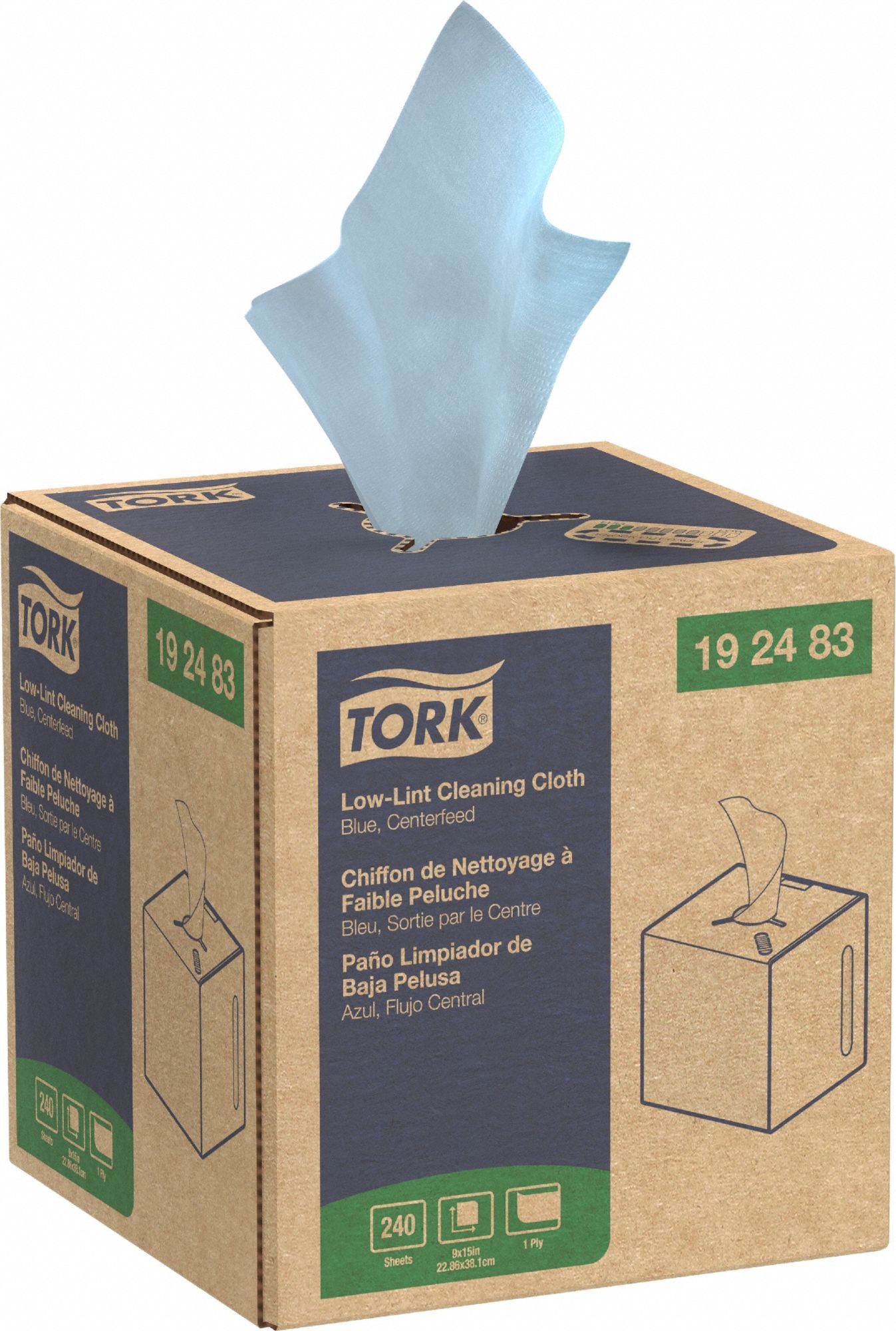 Dry Wipe, Heavy, Blue, PK4