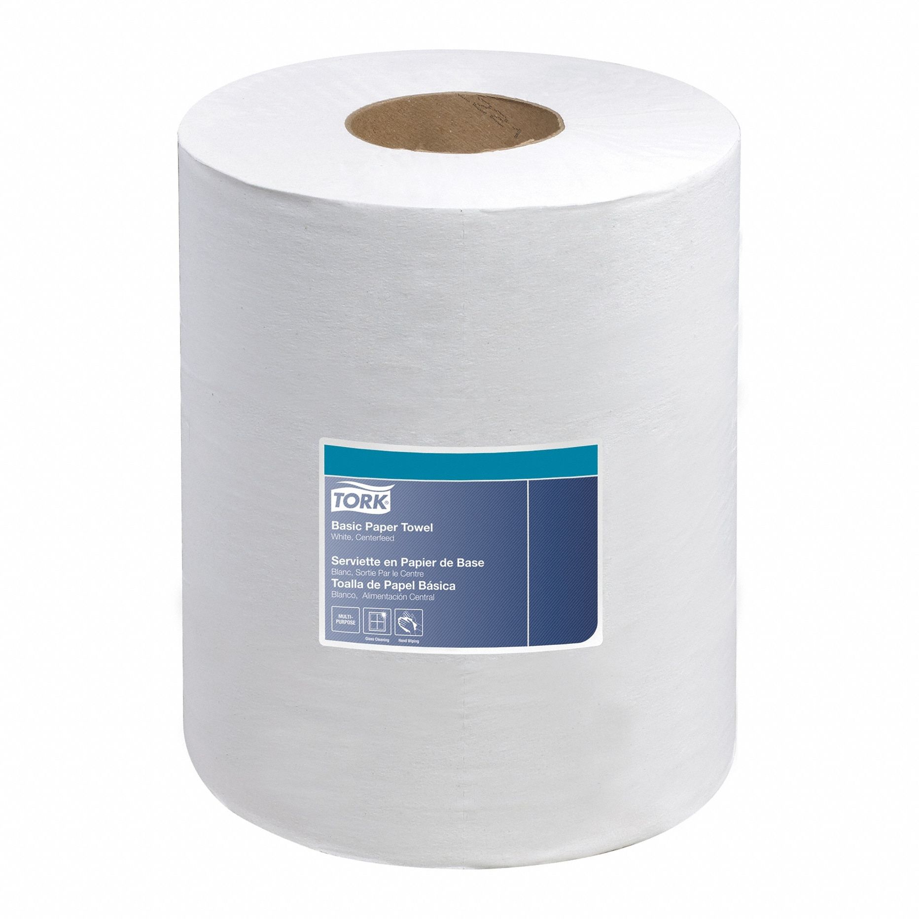Paper Towel Roll, White, 590 ft, PK6