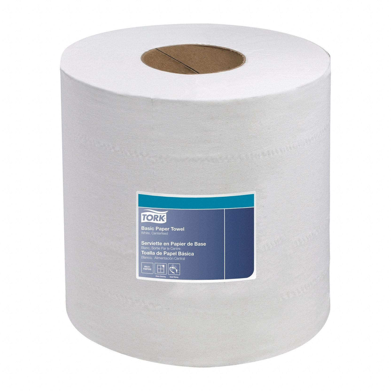 Paper Towel Roll, White, 590 ft, PK6