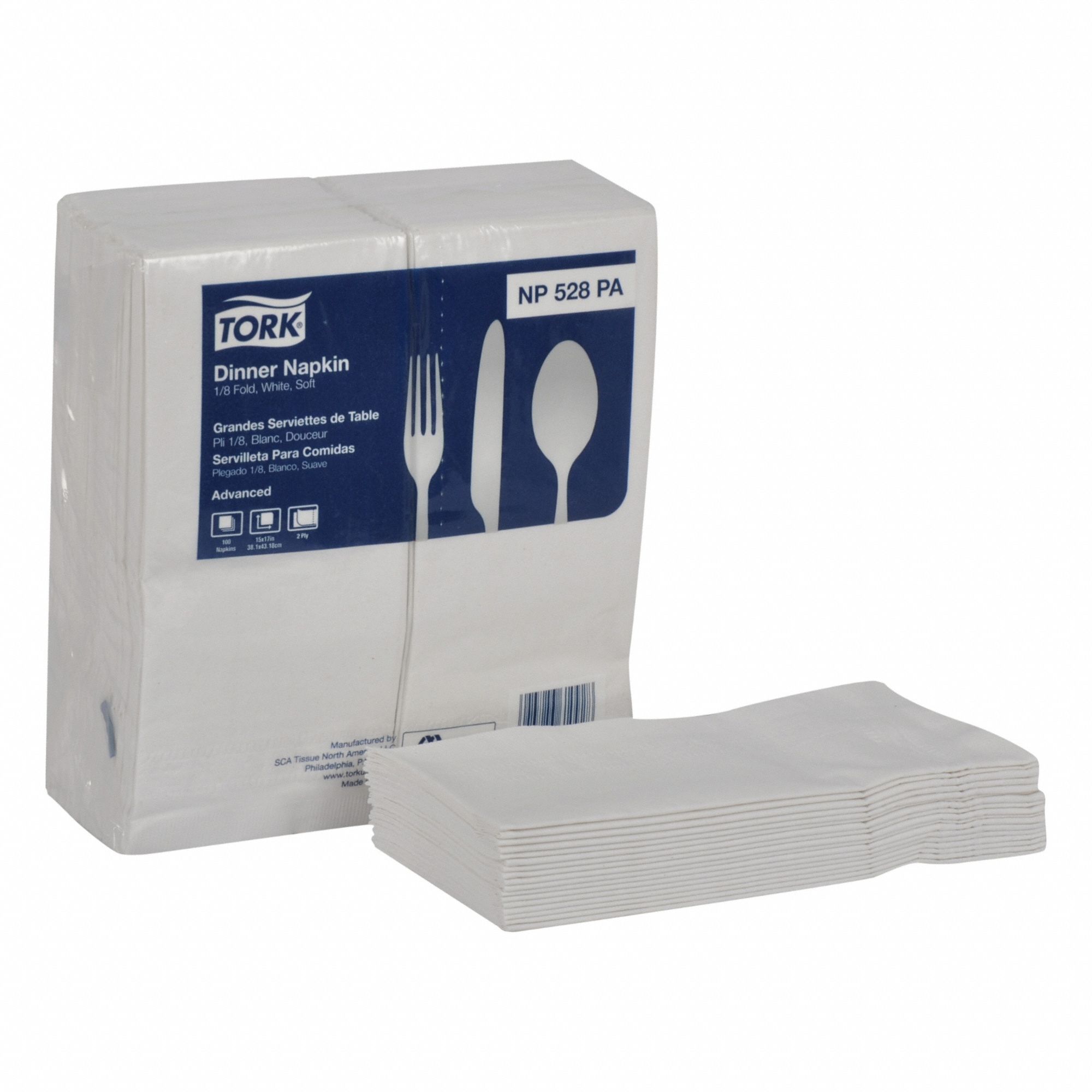 Disposable Napkins, White, PK28