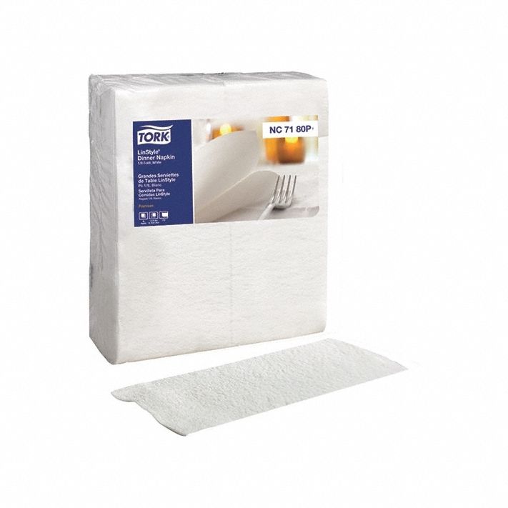 Disposable Napkins, Paper, White, PK6