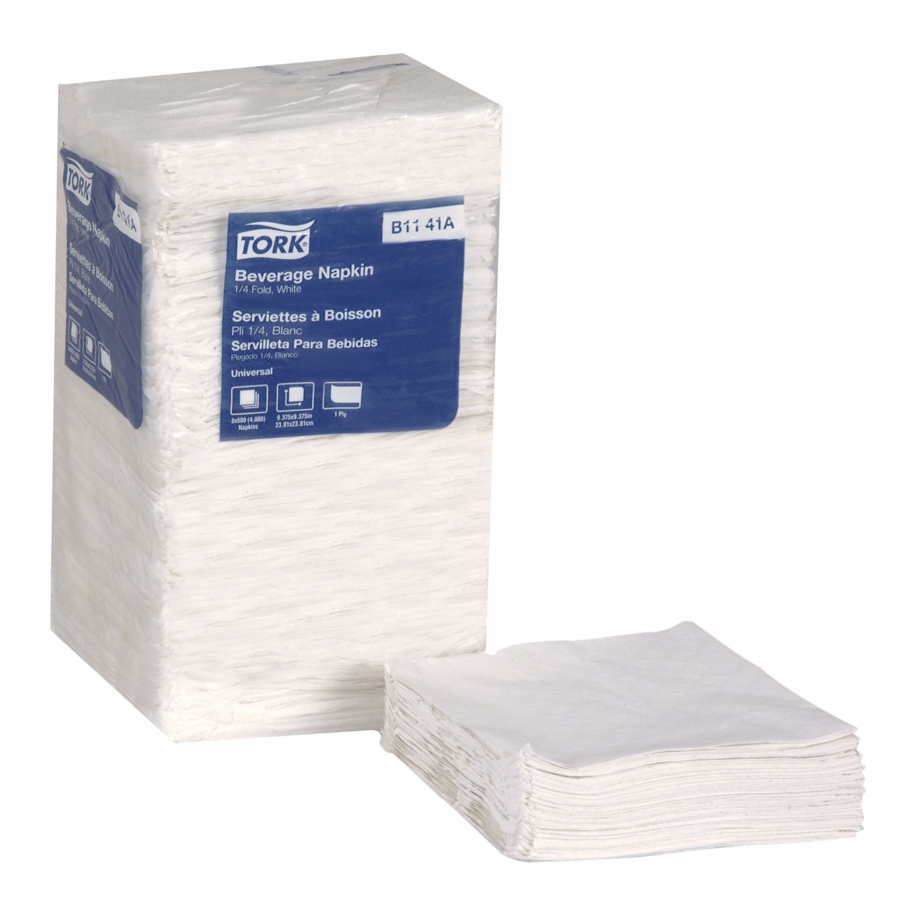 Disposable Napkins, White, PK8