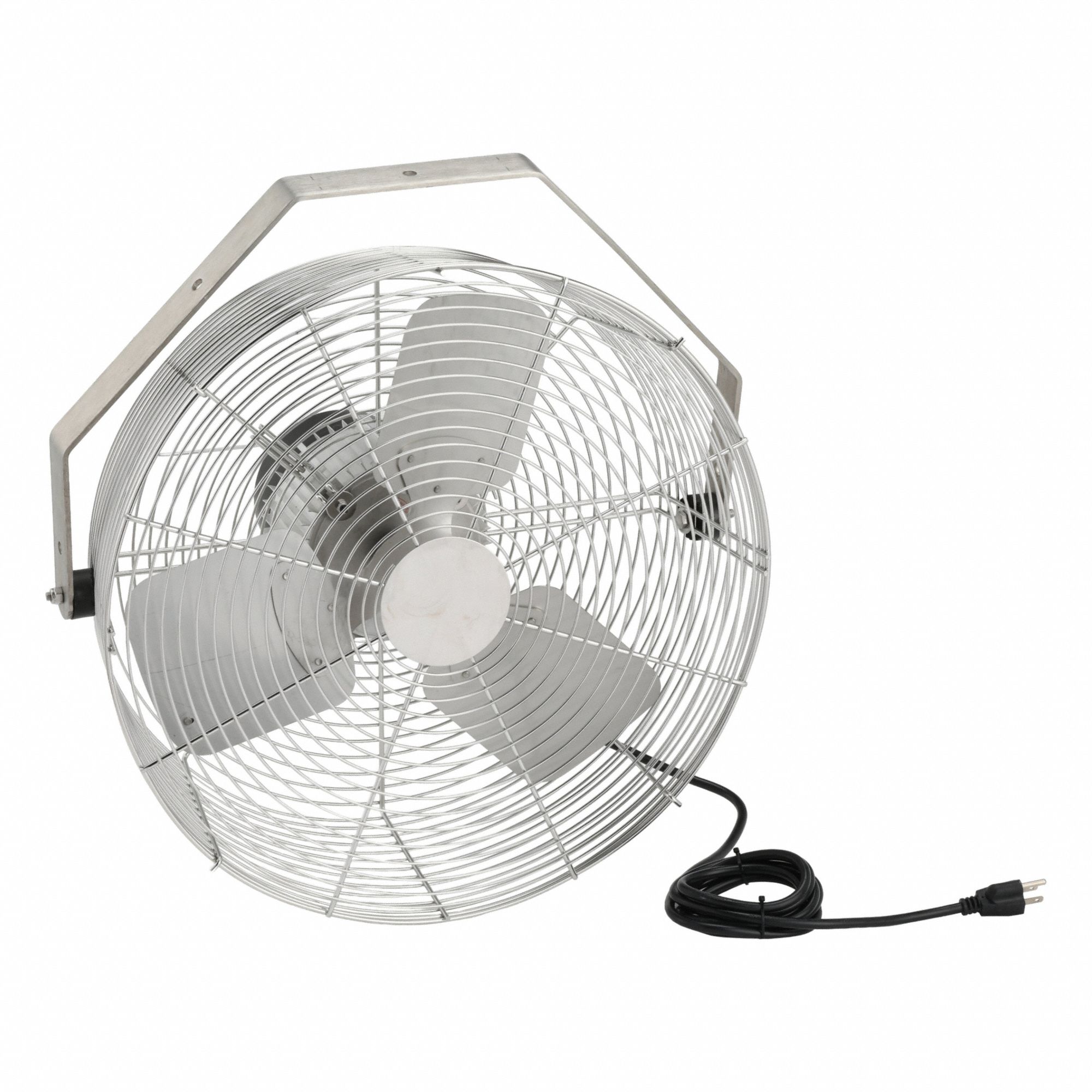 Standard-Duty Industrial Fan: 18 in Blade Dia, 3000 cfm, 115/230V AC, 1/4 hp Motor HP