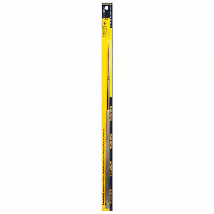 Driver Bit: Power Bit, T15 Bit Size, Imperial, Torx® Head, T15 Bit Industry Size, Std, Hex
