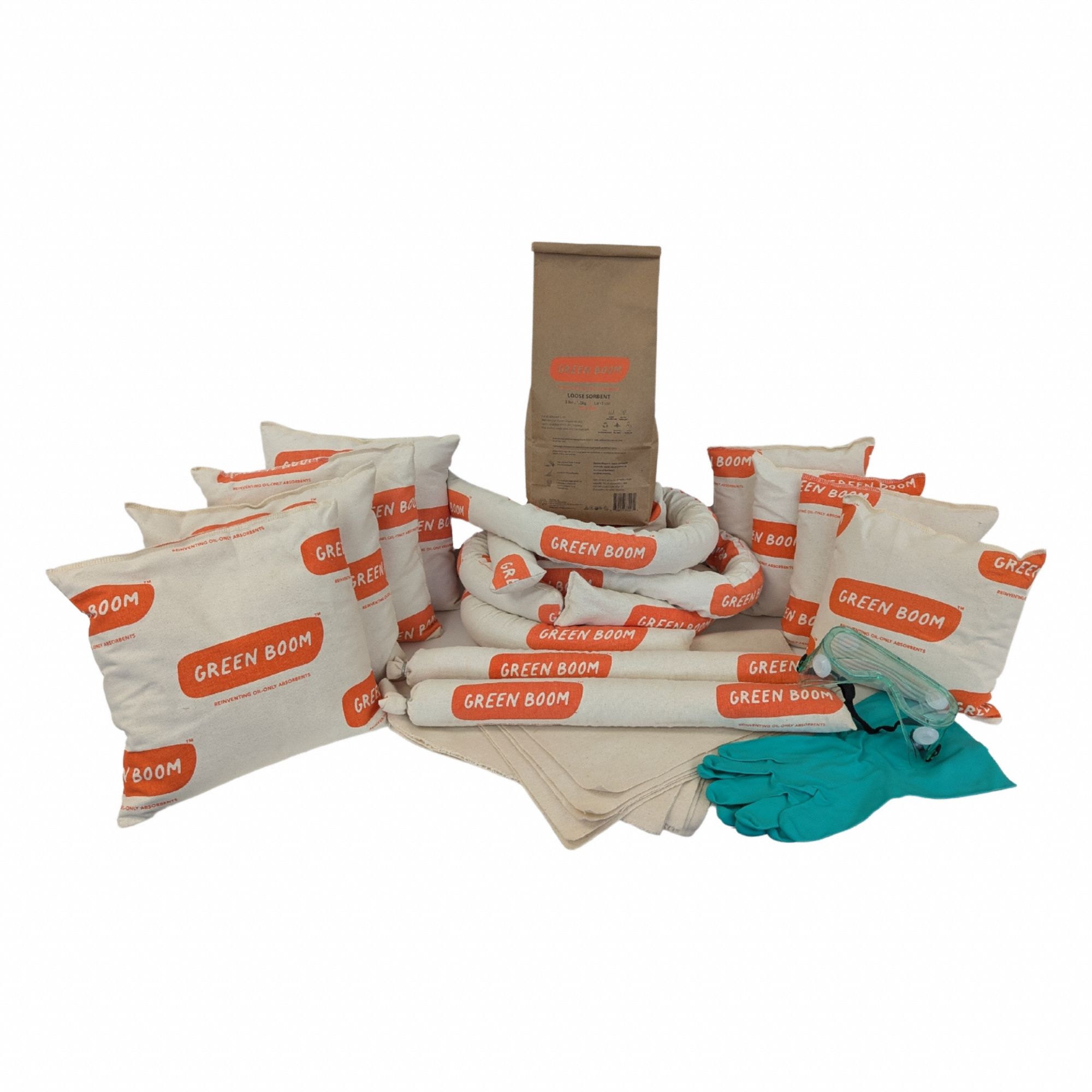 Spill Kit: 11 gal Volume Absorbed Per Kit, Disposal Bags, Disposal Bags, Yellow, 820D20