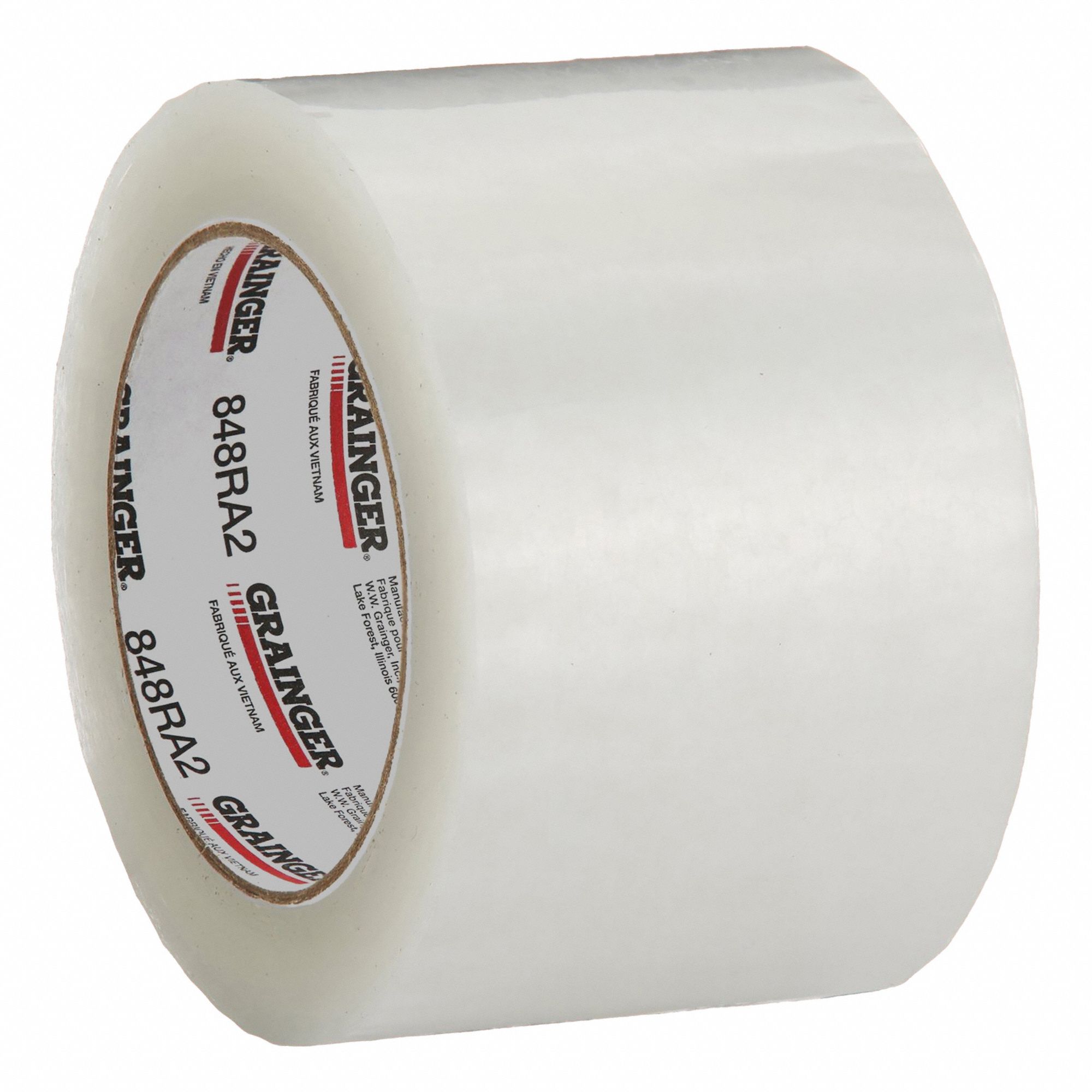 Acrylic Packing Tape: 1.8 mil Tape Thick, 3 in x 110 yd, 3 in, Clear, LD, Light-Duty