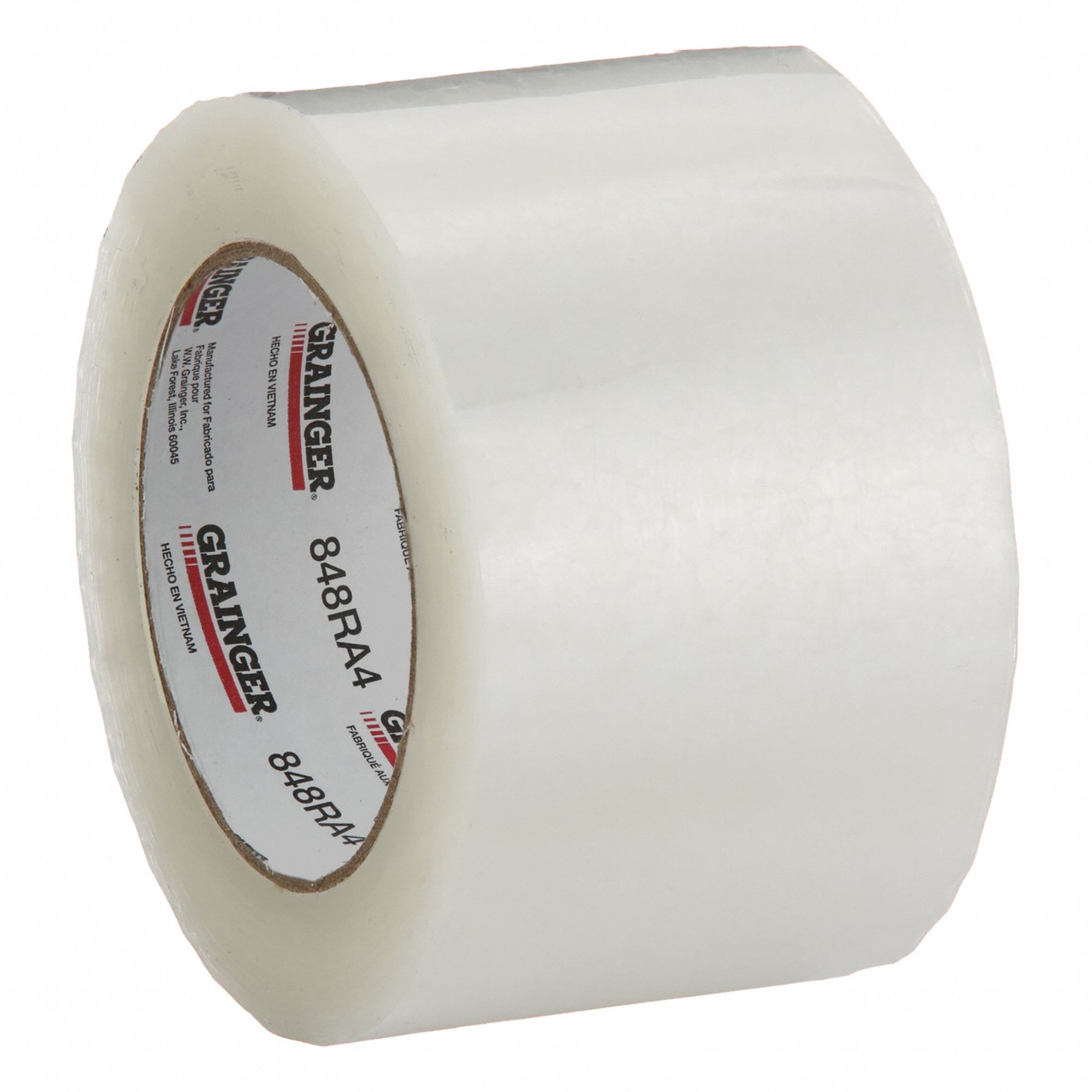 Acrylic Packing Tape: 2 mil Tape Thick, 3 in x 110 yd, 3 in, Clear, SD, Medium-Duty