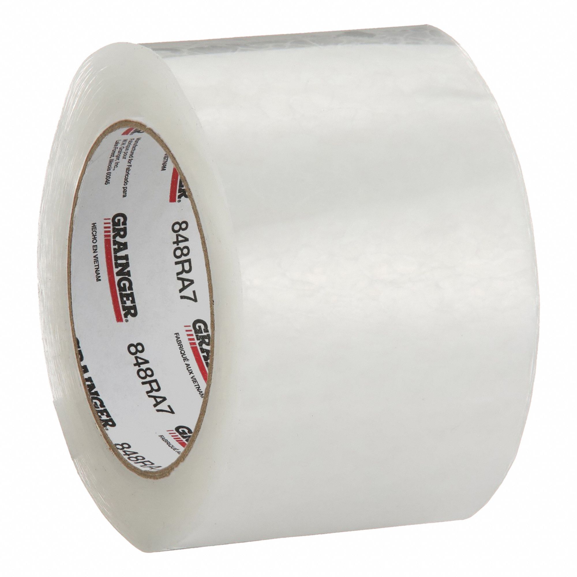 Acrylic Packing Tape: 3.5 mil Tape Thick, 3 in x 55 yd, 3 in, Clear, HD, Heavy-Duty