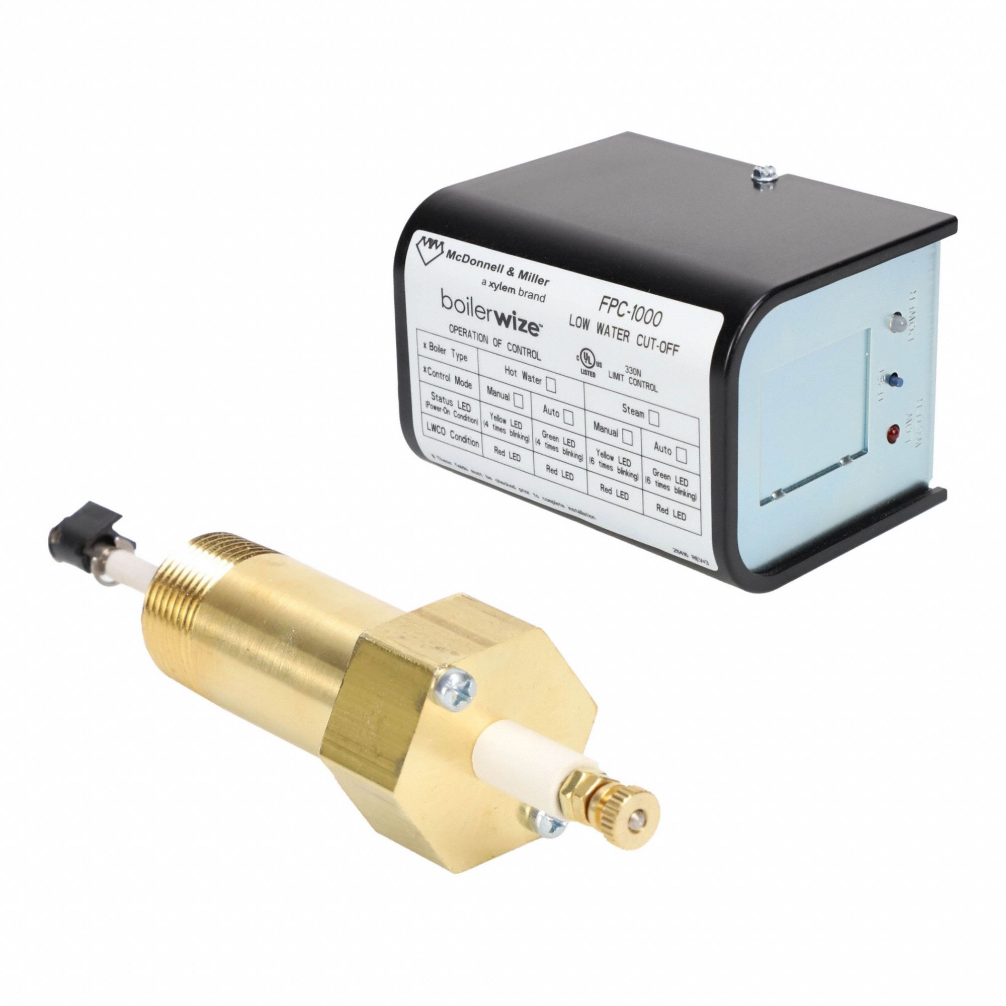 Low Water Cut-Off: Steam and Hot Water Boilers, 120V AC/24V AC, DPDT, Manual Reset