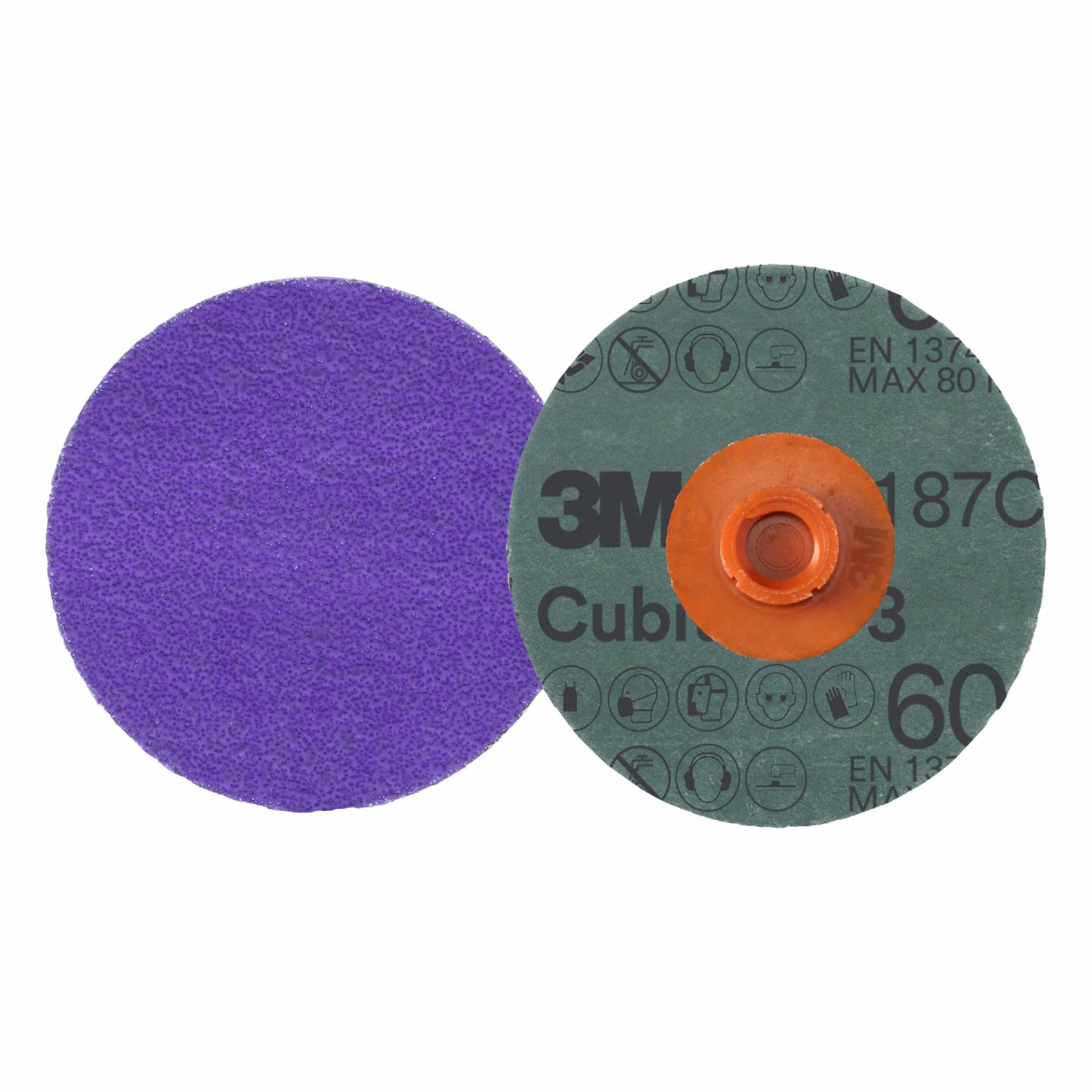 Quick-Change Disc: TS, 4", Ceramic, 60 Grit, YF Wt Fiber, 1187C, 25 PK