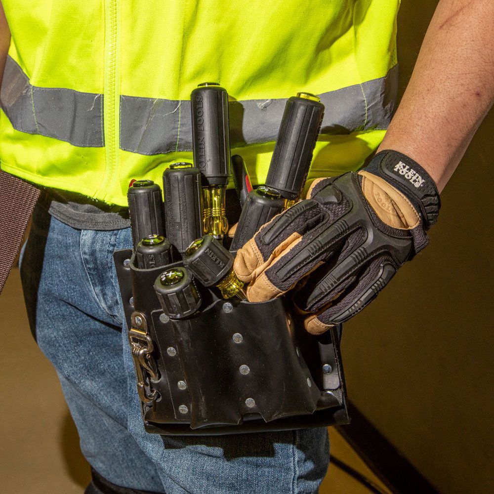 KLEIN TOOLS General Purpose Screwdriver Set 8 Pieces, Phillips/Slotted Tip, Ergonomic Grip