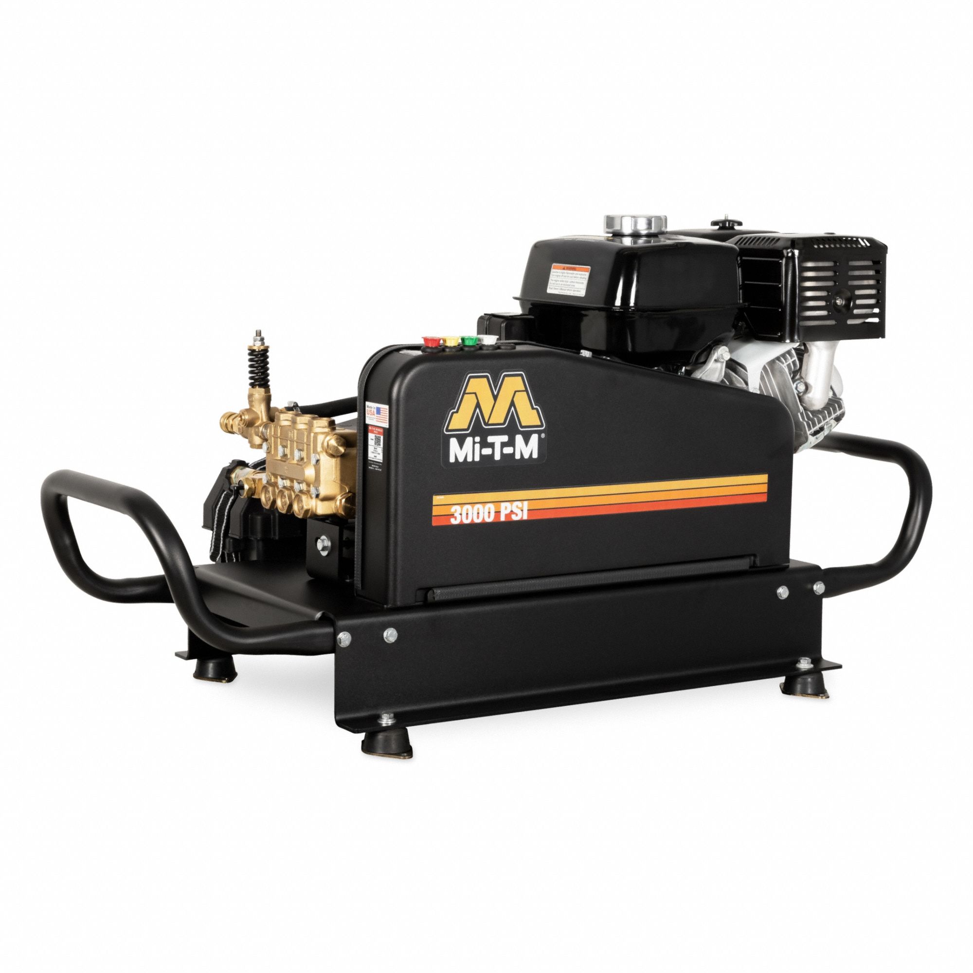 Gas-Powered Pressure Washer: Gasoline Truck Mount, Cold, Skid Mount, Heavy Duty, Belt, Honda