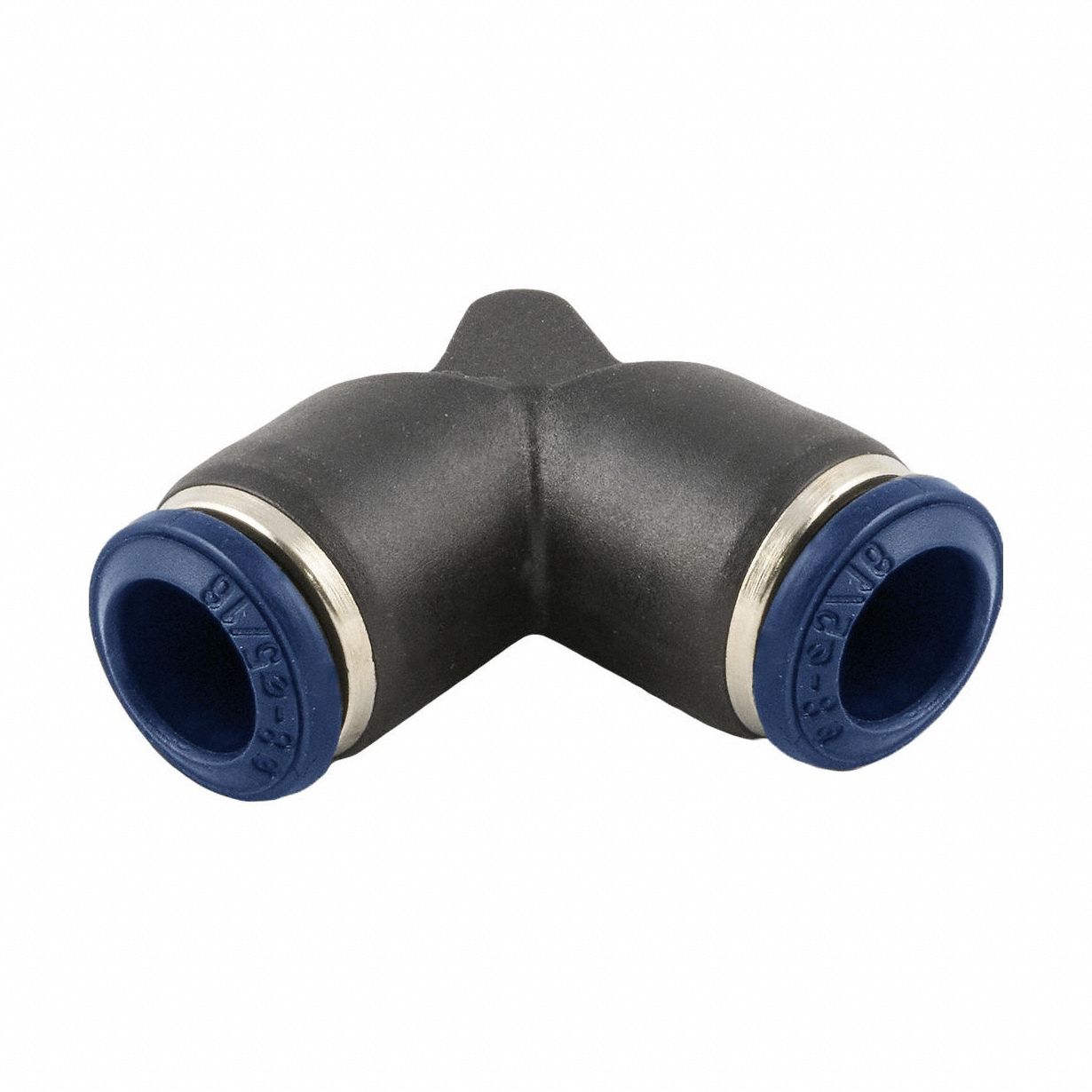 Push To Connect Fitting: 3/8 in OD x 1/4 in OD Size, Push-to-Connect x Push-to-Connect, Nylon