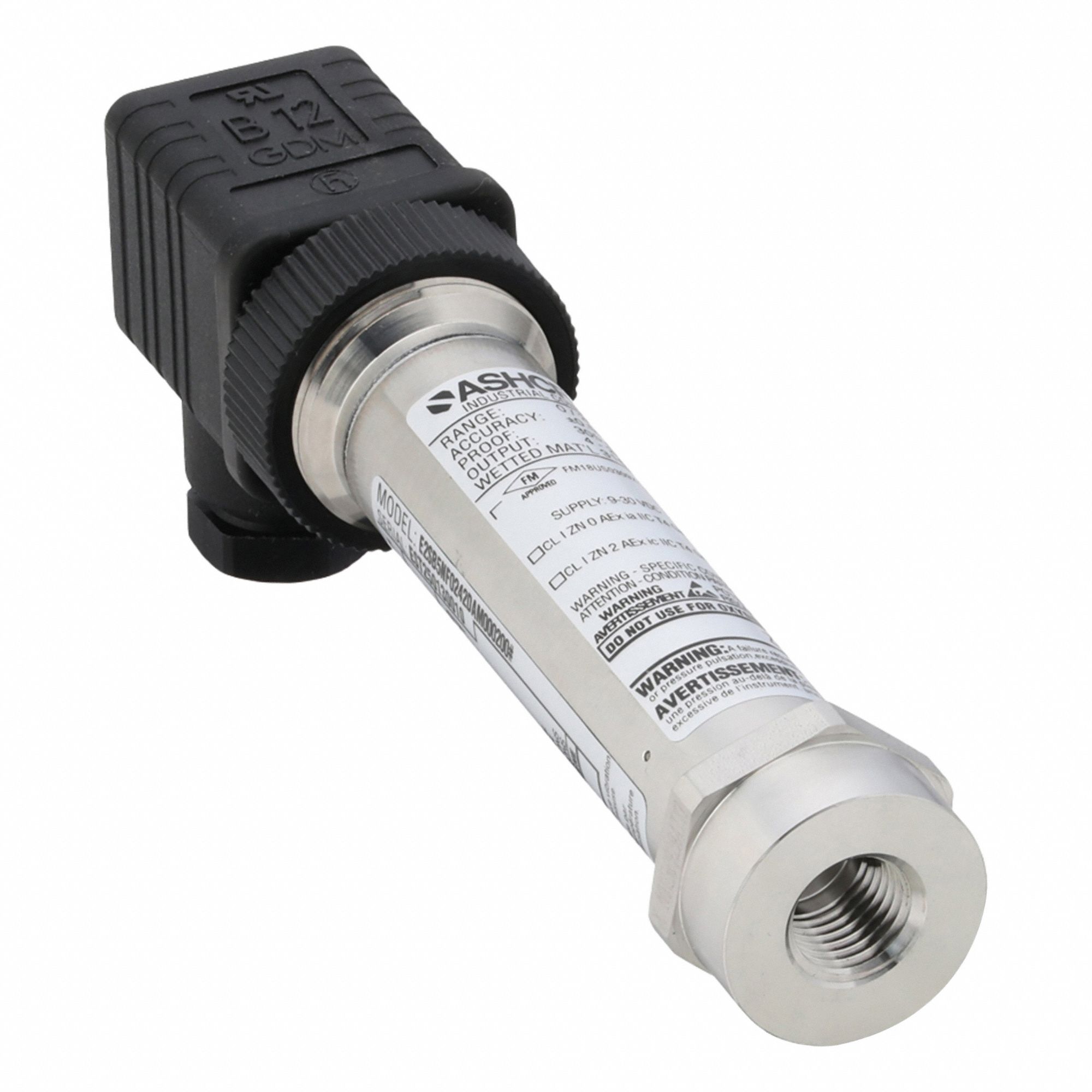 ASHCROFT Sanitary Pressure Transmitter: 1/4 in, 0 to 200 psi, 4 to 20mA, 4X - Sanitary Pressure Transmitters with Cable & Wire Leads