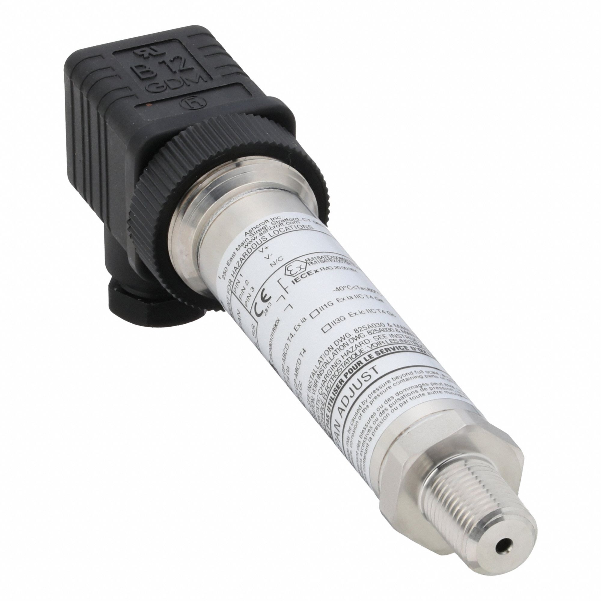 ASHCROFT Sanitary Pressure Transmitter: 1/4 in - Sanitary Pressure Transmitters with Cable & Wire Leads