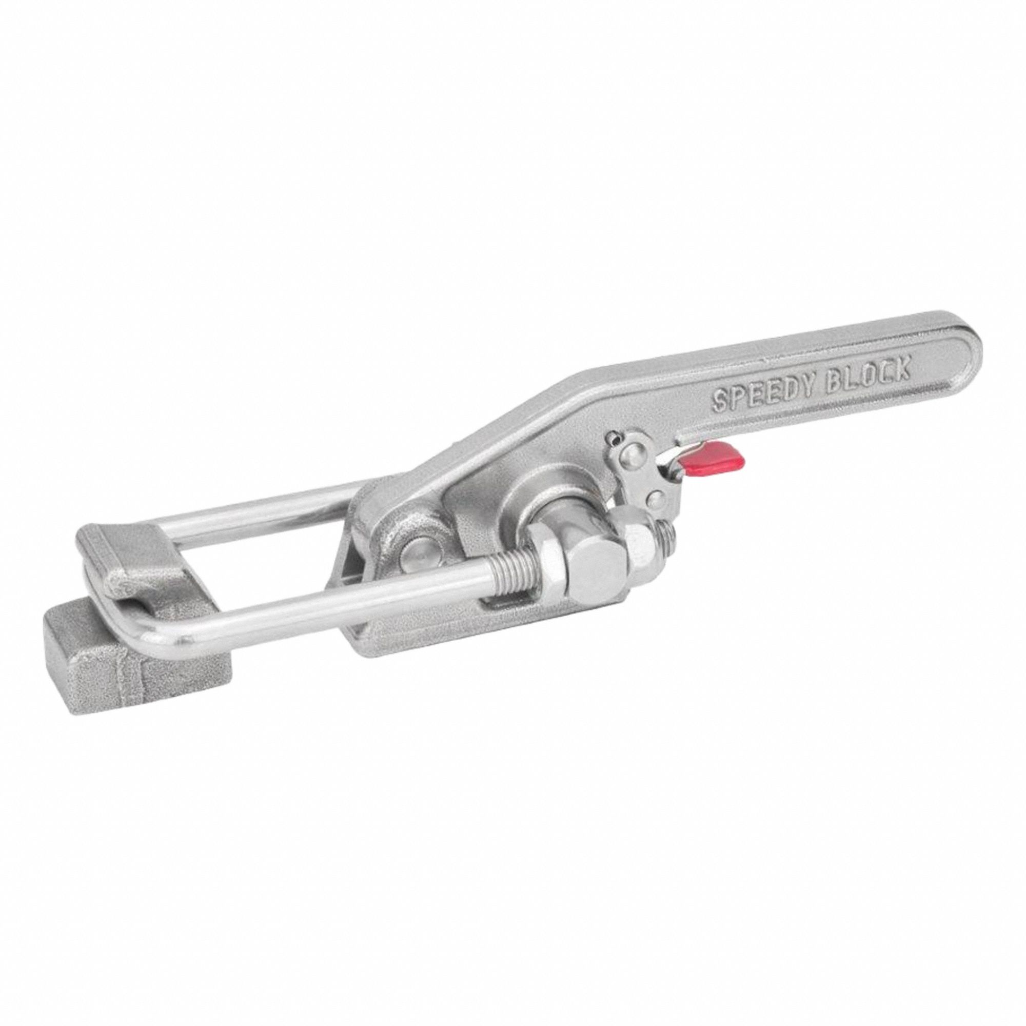 Latch Type Toggle Clamp: Horizontal, Includes Locking Handle, 15 mm Hook Adjustment - Max