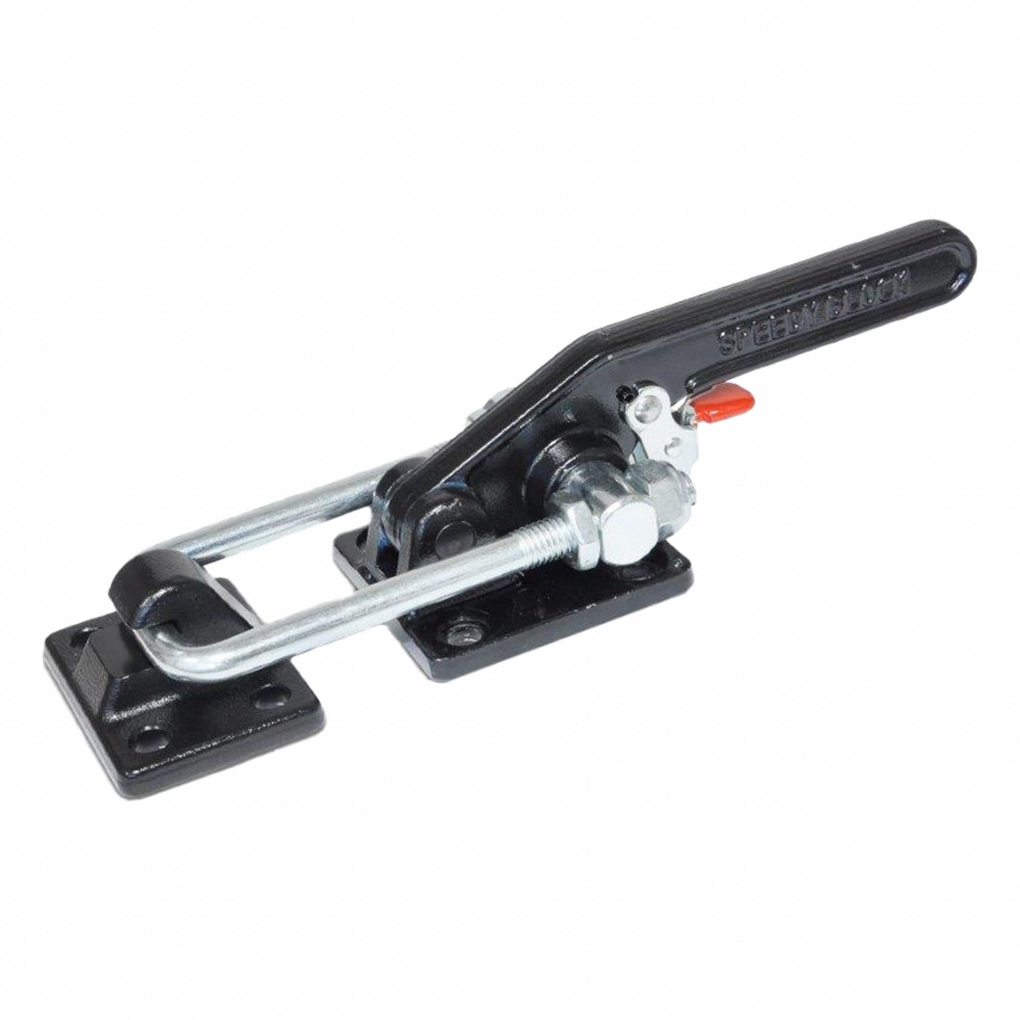 Latch Type Toggle Clamp: Horizontal, Includes Locking Handle, 15 mm Hook Adjustment - Max
