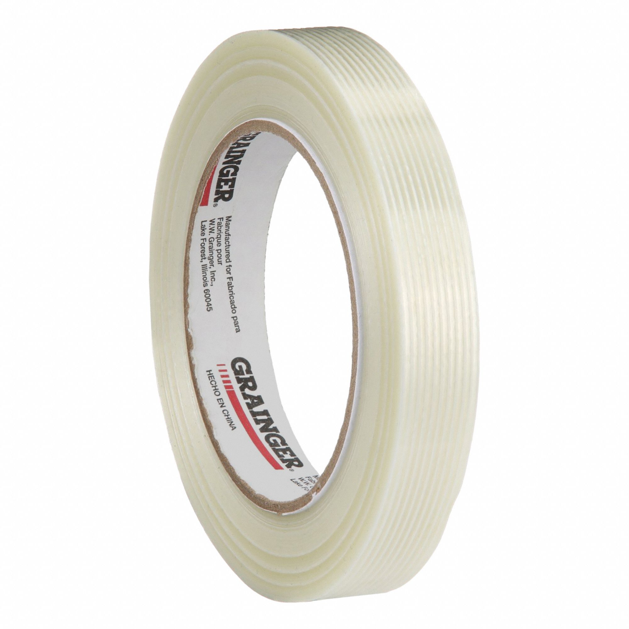 Strapping Tape: 3.9 mil Tape Thick, 3/4 in x 60 yd, Clear, 48 PK