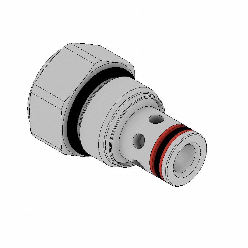 Check Valve: Steel, Two-Way, C08-2 Valve Cavity Size, Pressure, 0.875 in Overall Lg, CVH081P