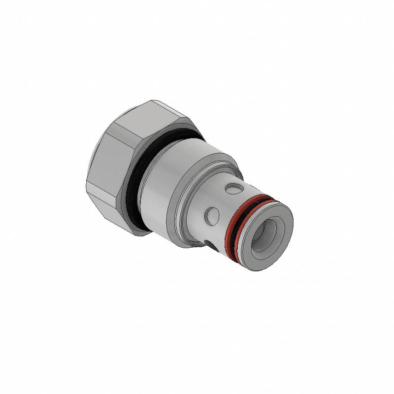 Check Valve: Steel, Two-Way, C10-2 Valve Cavity Size, Pressure, 1 in Overall Lg, Polyurethane