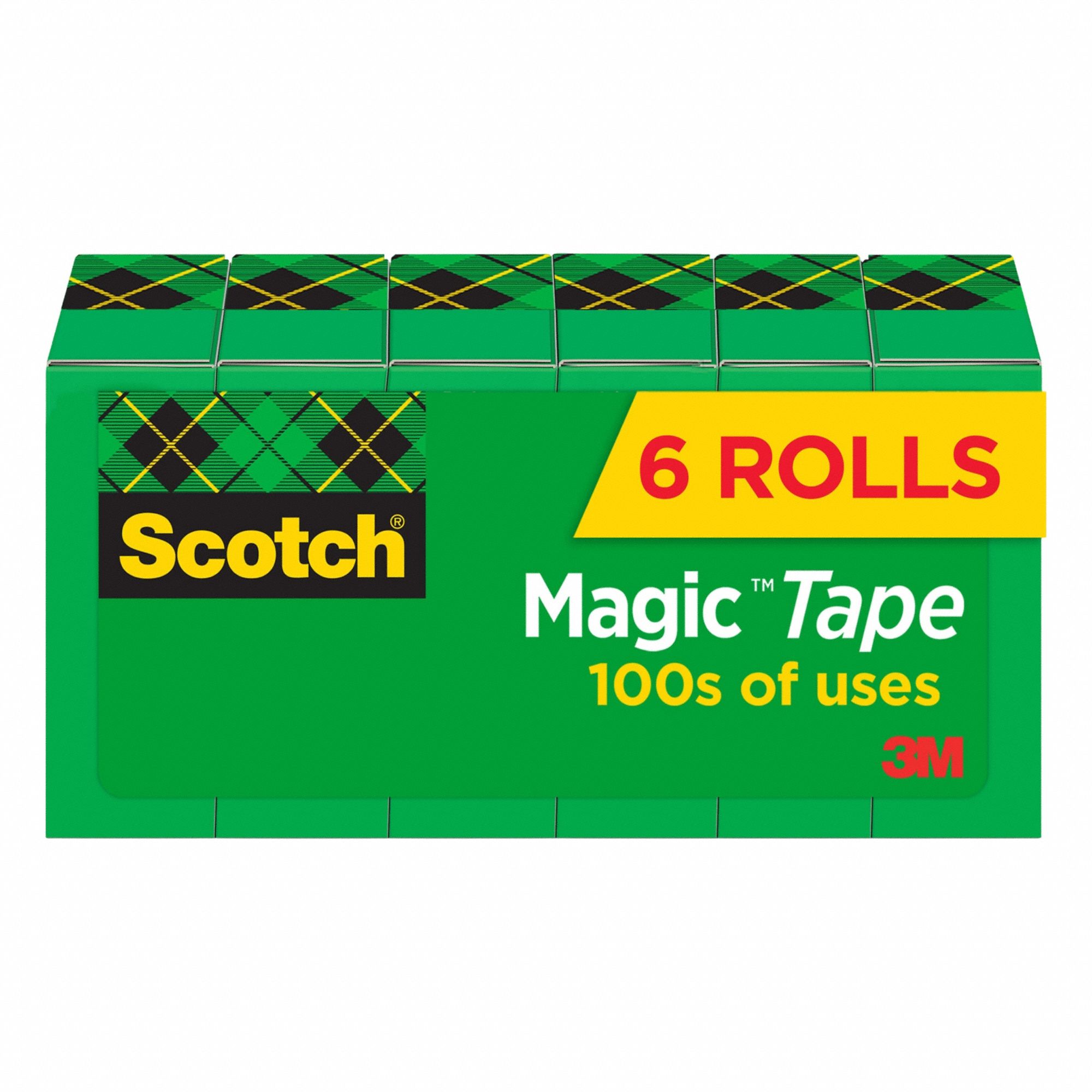 Office Tape: 3M™ Scotch™, 810, 3/4 in x 83 ft, 1 in Tape Core Dia, Transparent, Matte, 3M™, 6 PK