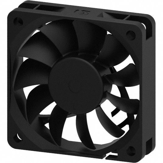 AxialFan Black Square Plastic 2-3/8inH