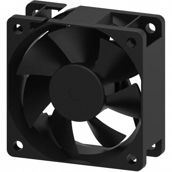 AxialFan Black Square Plastic 2-3/8inH