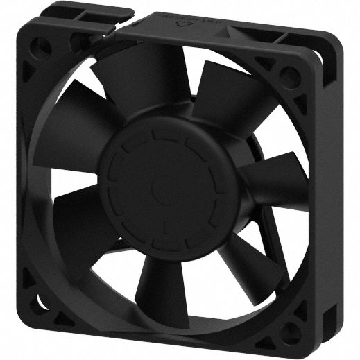AxialFan Black Square Plastic 2-3/8inH