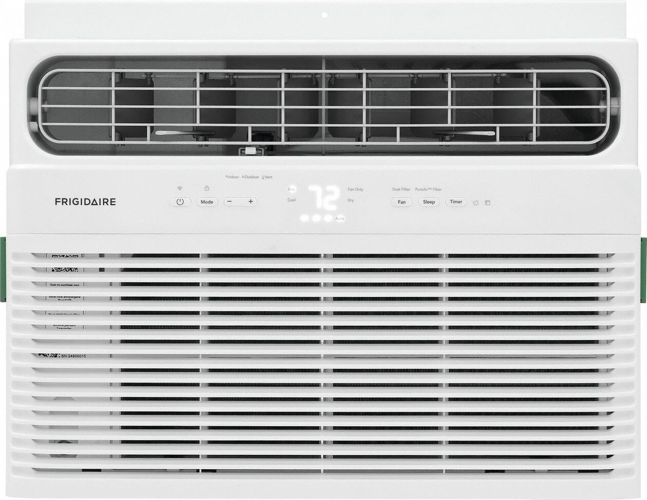 Window Air Conditioner: 450 sq ft – 550 sq ft, 12, 000 BtuH, 115V AC, 5-15P, Cooling Only