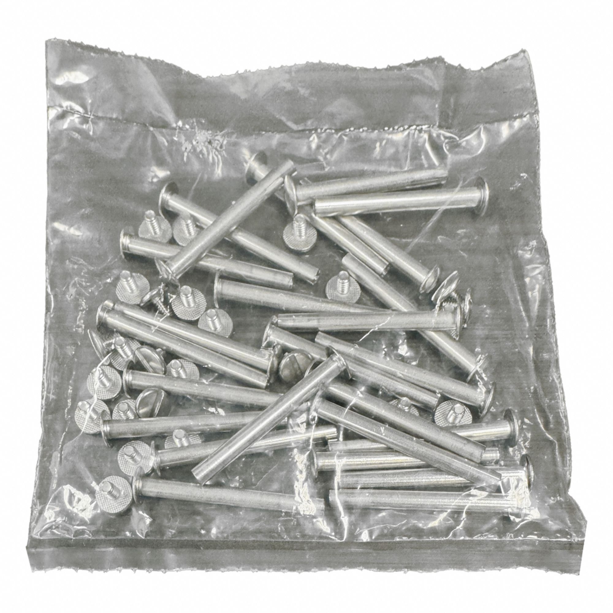 Binding Post: #8-32 Thread Size, 13/64 in Brl Dia, 2 in Brl Lg, Stainless Steel, Truss Brl Hd, 25 PK