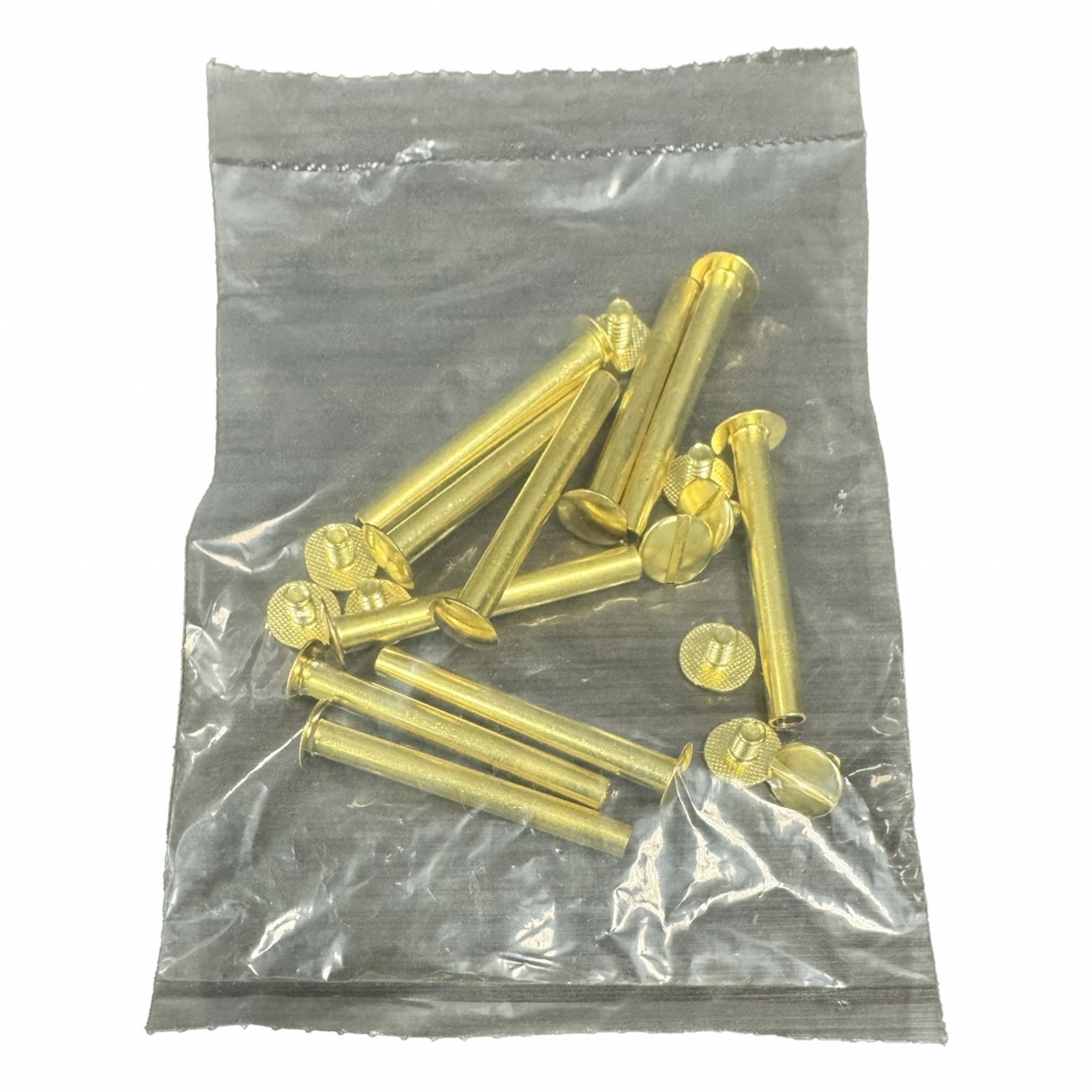 Binding Post: #8-32 Thread Size, 13/64 in Brl Dia, 1 3/4 in Brl Lg, Brass, Brass, No Drive, 10 PK