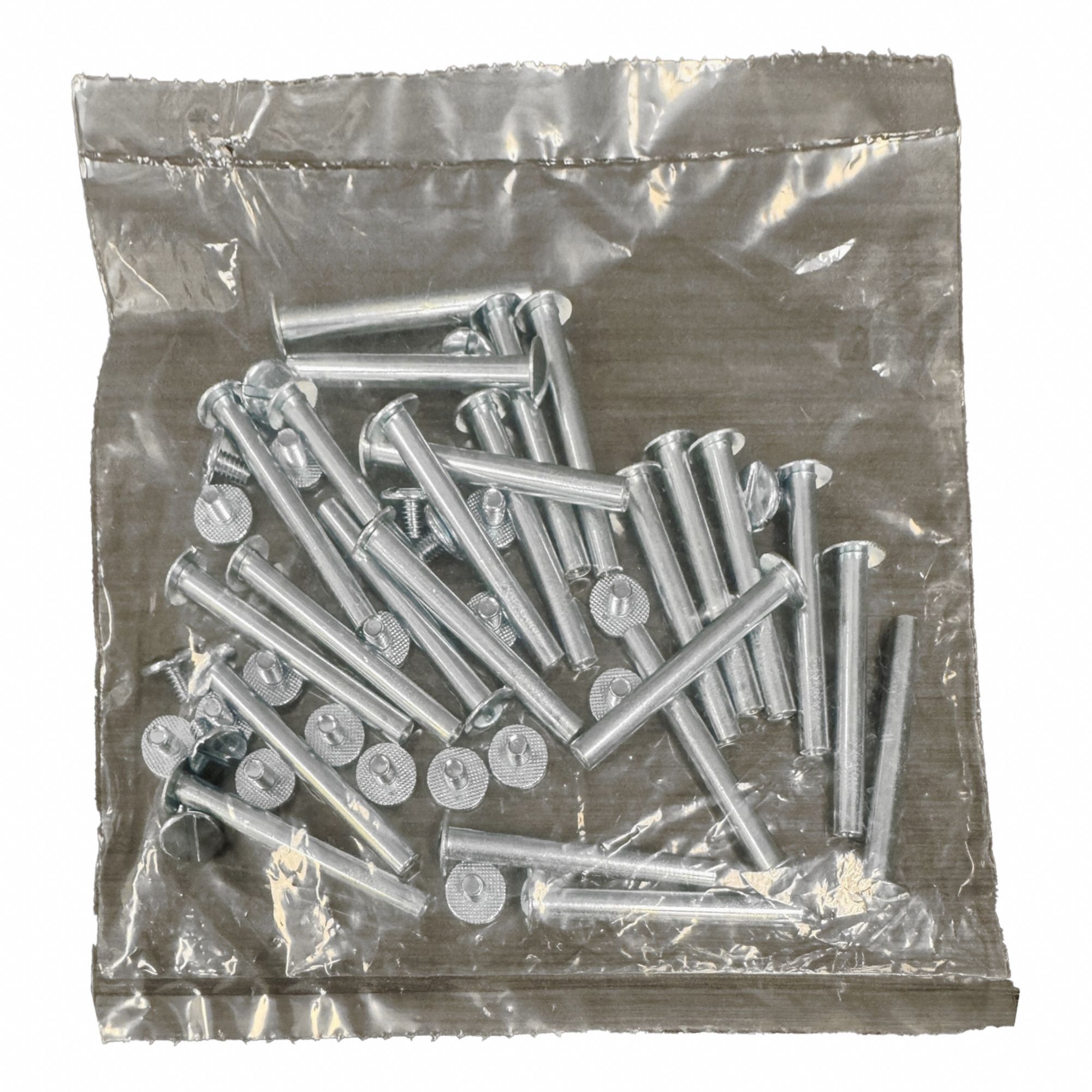 Binding Post: #8-32 Thread Size, 13/64 in Brl Dia, 1 3/4 in Brl Lg, Steel, Zinc-Plated, 25 PK