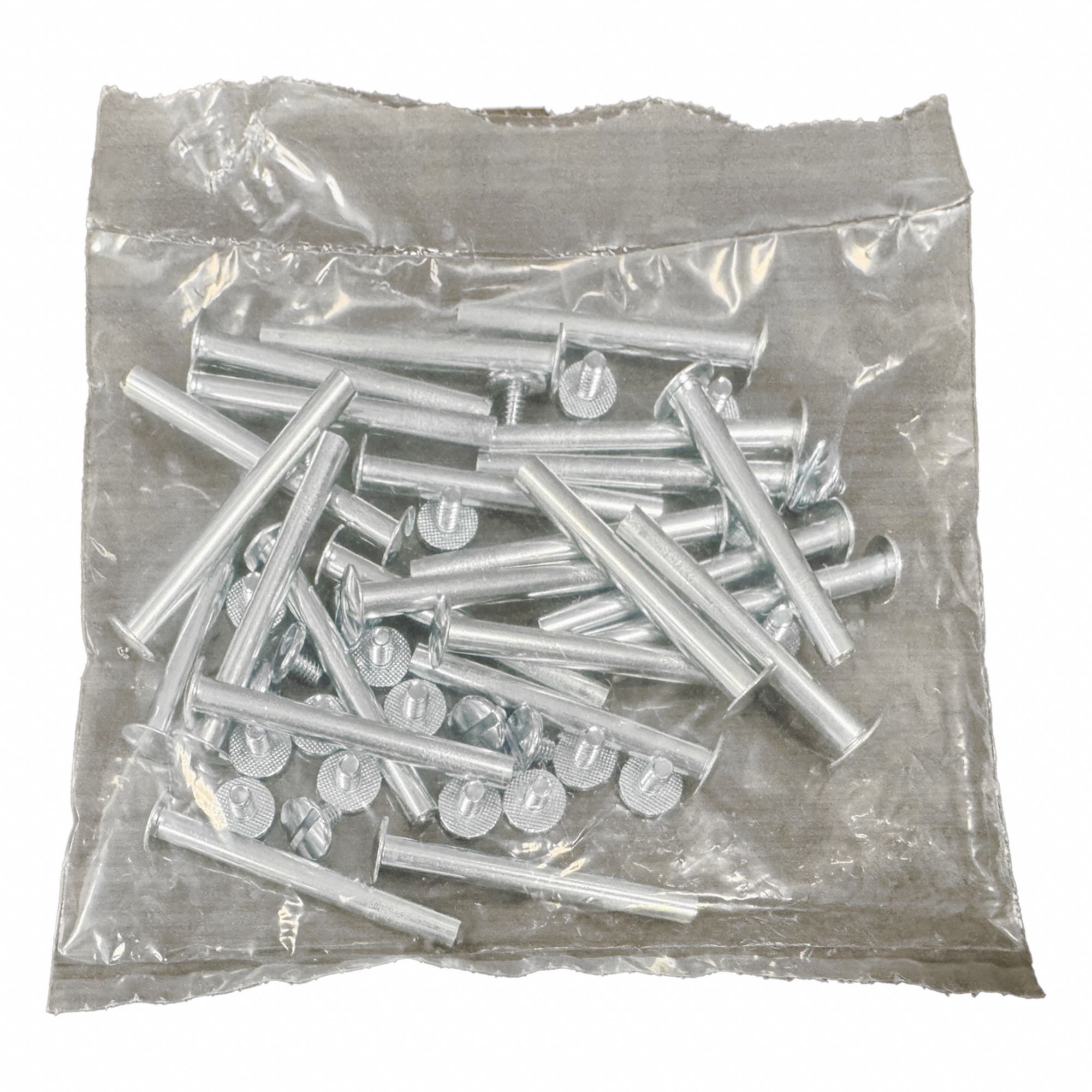 Binding Post: #8-32 Thread Size, 13/64 in Brl Dia, 2 in Brl Lg, Steel, Zinc-Plated, No Drive, 25 PK