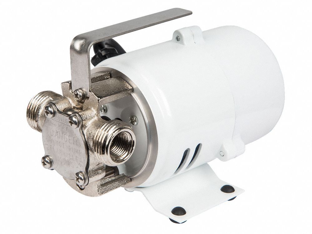 Utility Pump: 115V AC, 25 ft Max head, 6 ft Cord Lg, Corded Electric, Stainless Steel