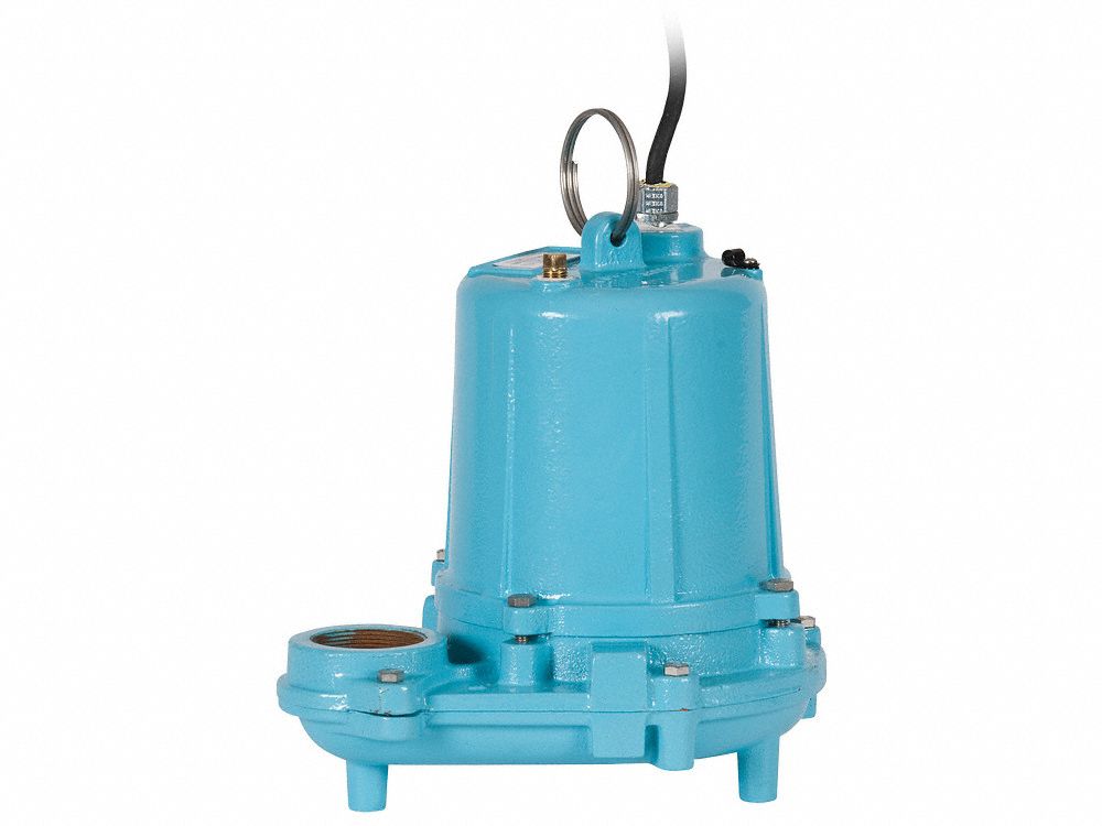 Effluent Pump: 1/2 hp, 115V AC, Single Phase, 90 gpm Flow Rate @ 10' of Head, Cast Iron