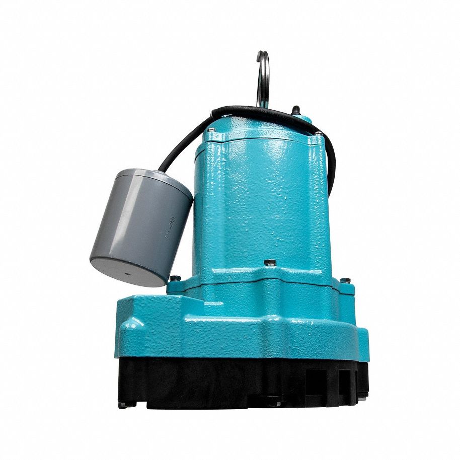 Effluent Pump: 1/2 hp, 115V AC, Single Phase, 63 gpm Flow Rate @ 10' of Head, Cast Iron