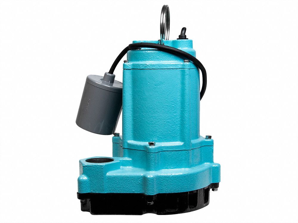 Effluent Pump: 1/2 hp, 115V AC, Single Phase, 65 gpm Flow Rate @ 10' of Head, Cast Iron