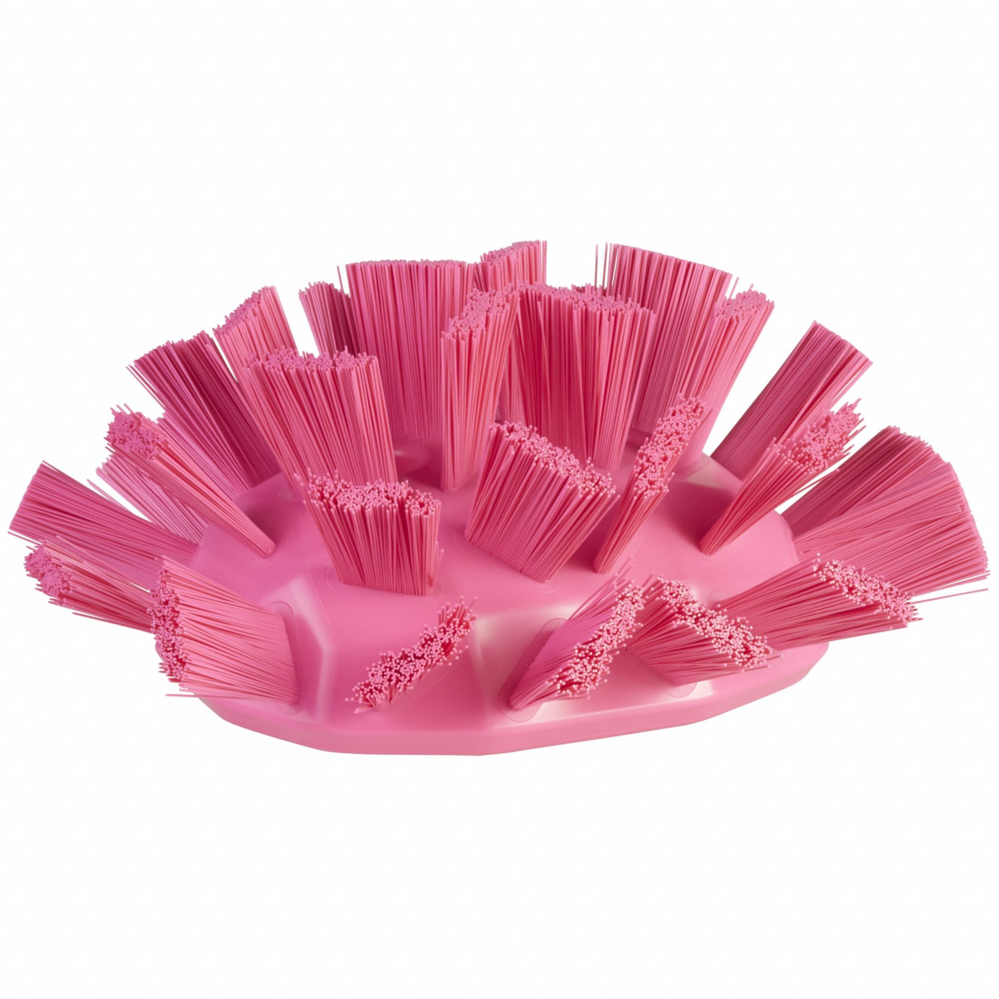 Tank Brush Head: Stiff, 7 1/2 in Brush Lg, 6 11/16 in Head Wd, Pink, European