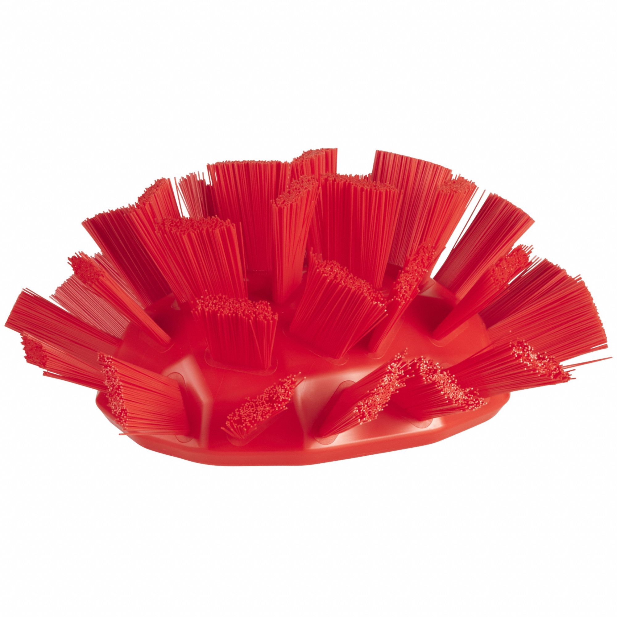 Tank Brush Head: Stiff, 7 1/2 in Brush Lg, 6 11/16 in Head Wd, Red, European