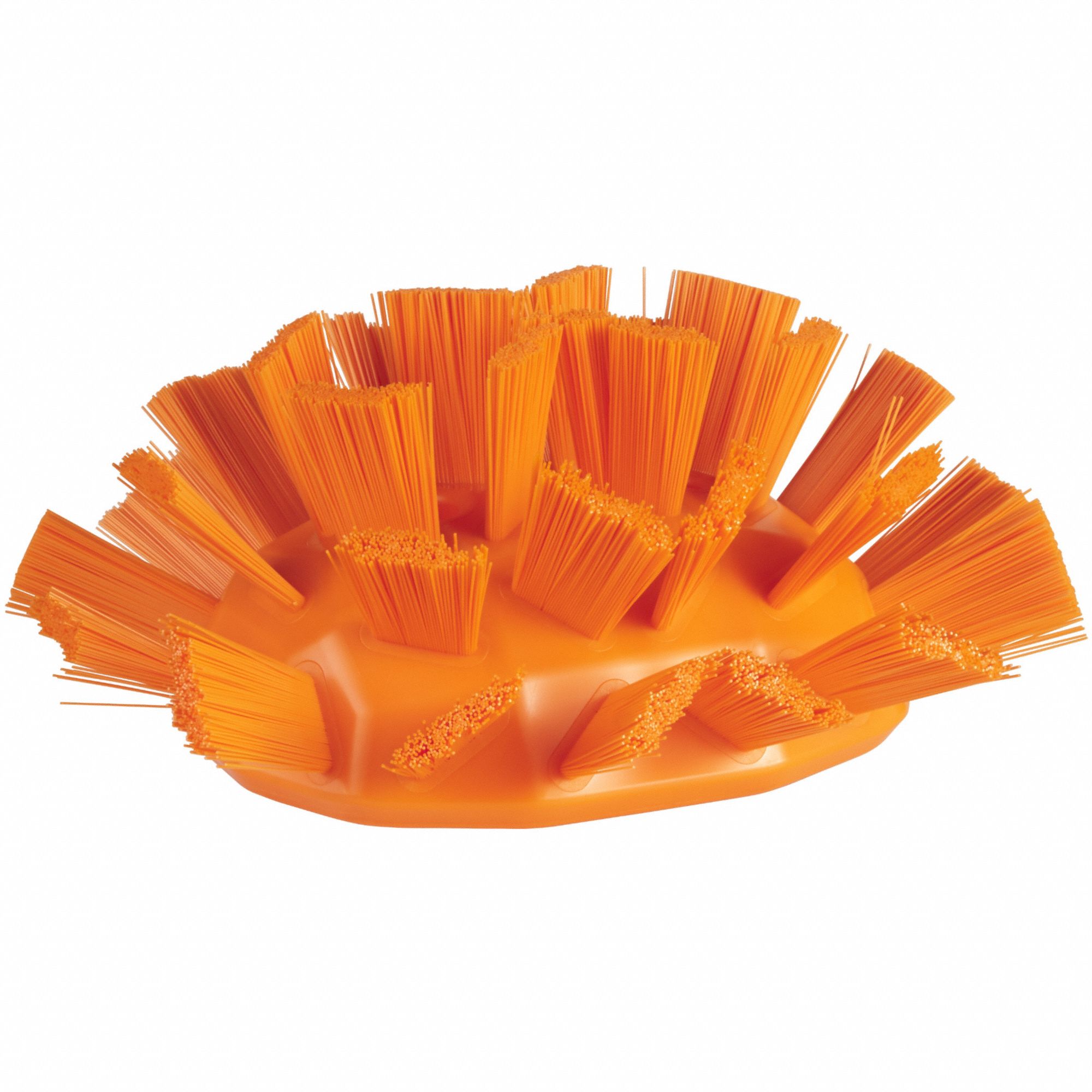 Tank Brush Head: Stiff, 7 1/2 in Brush Lg, 6 11/16 in Head Wd, Orange, European